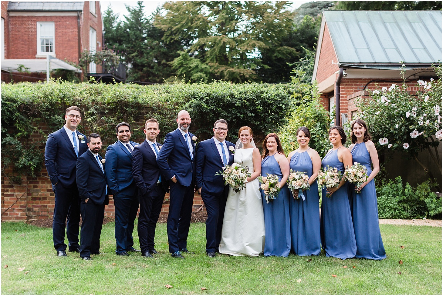 Wedding Party at Dumbarton House | French-Inspired Garden Wedding at Dumbarton House in Georgetown | Sarah Bradshaw Photography | DC Wedding Photographer