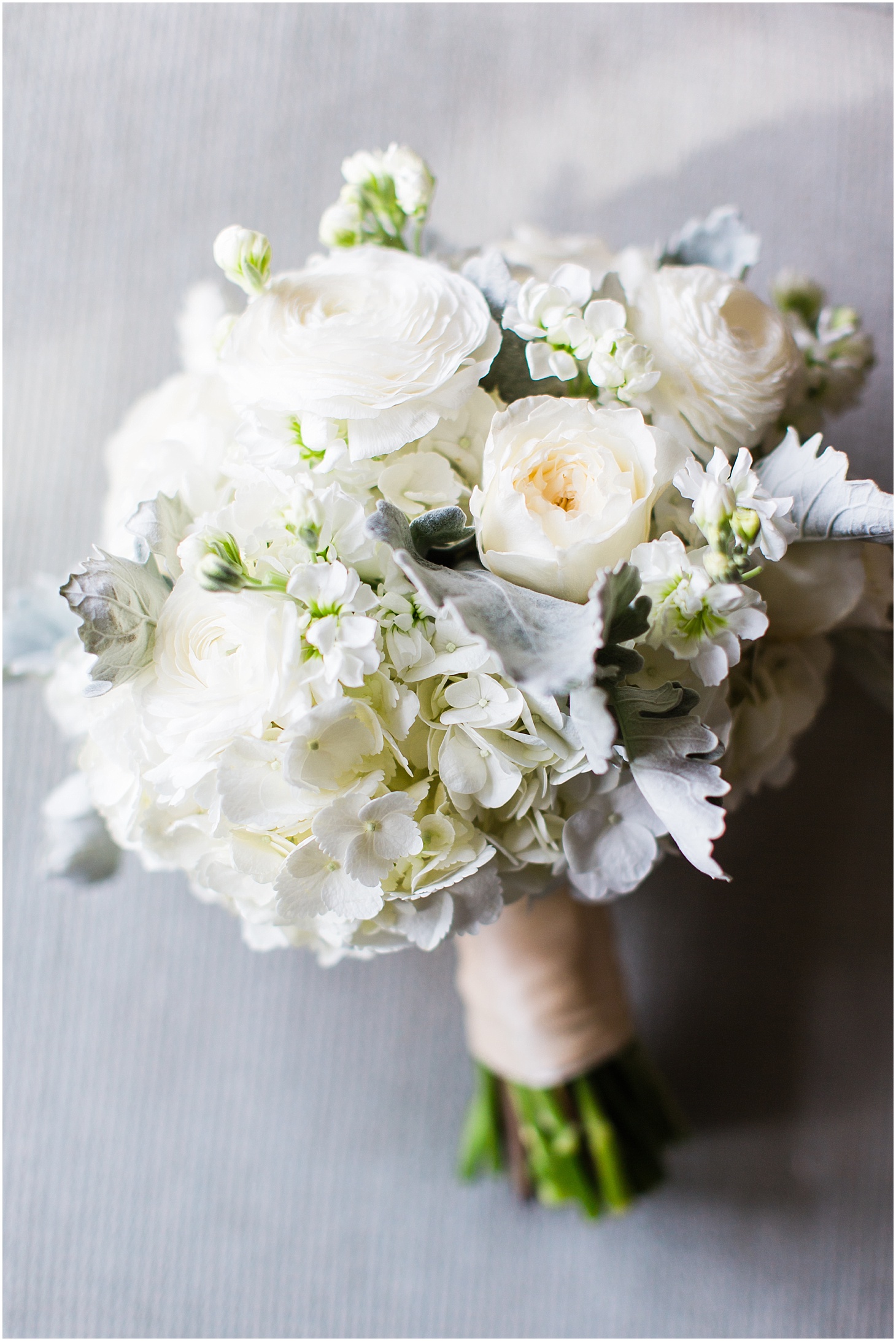 Edge Flowers White Wedding Bouquet | Winter Brunch Wedding at Hay-Adams Hotel in DC | Sarah Bradshaw Photography