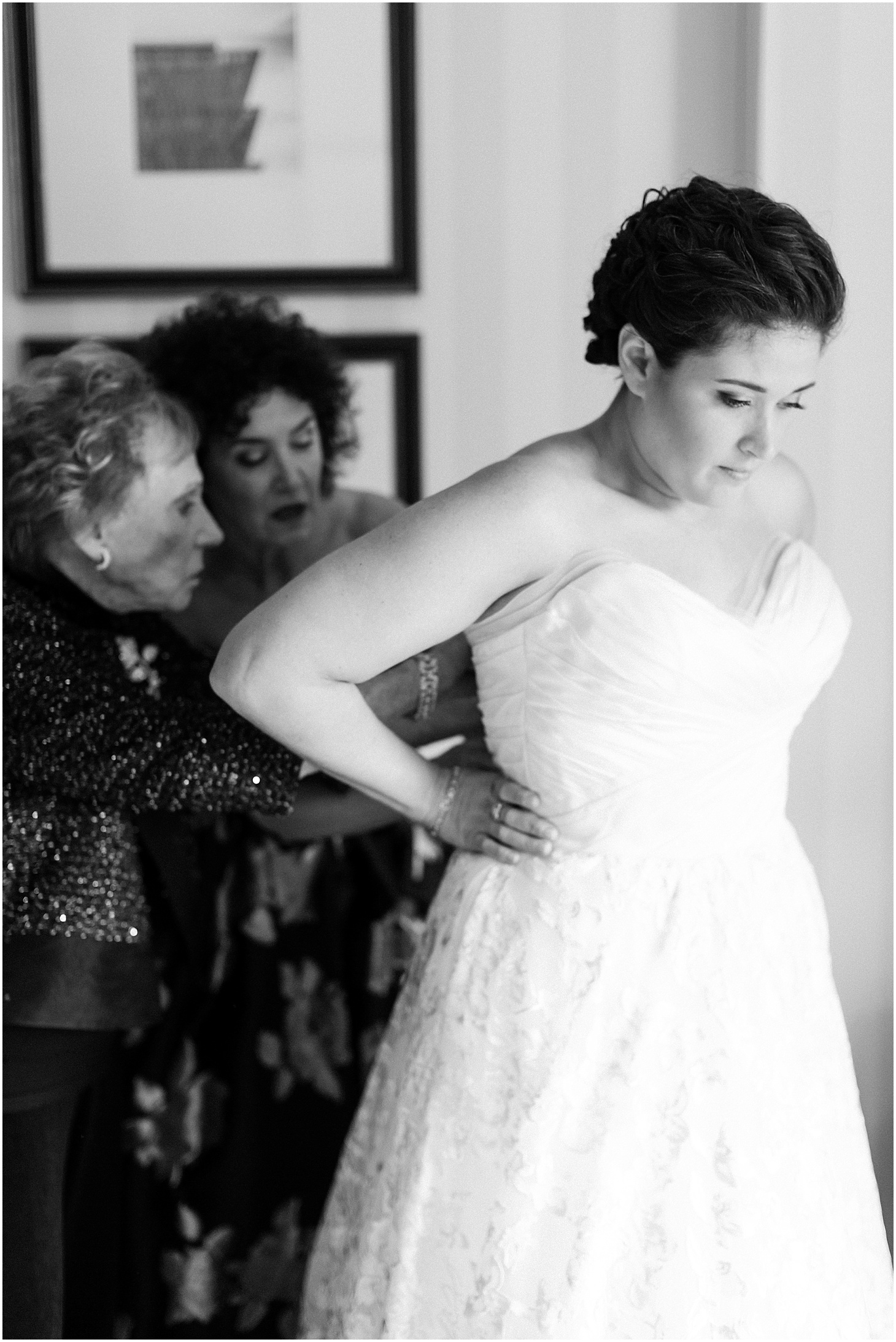 Bride Getting ready with Mother and Grandmother at the Hay-Adams Hotel | Winter Brunch Wedding at Hay-Adams Hotel in DC | Sarah Bradshaw Photography
