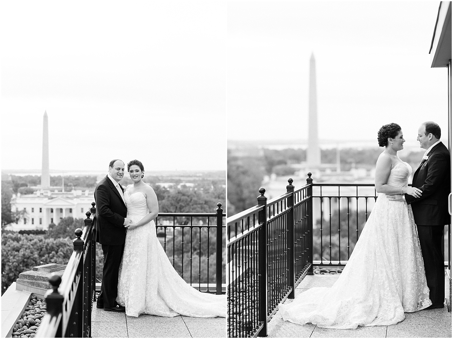 Wedding Portraits on the rooftop of the Hay-Adams Hotel | Winter Brunch Wedding at Hay-Adams Hotel in DC | Sarah Bradshaw Photography