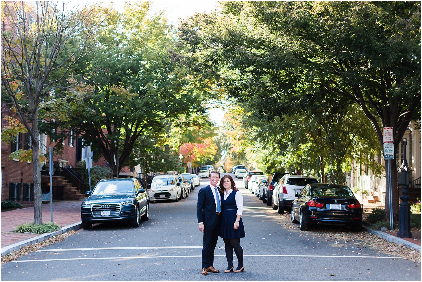 Afternoon Engagement Session in Georgetown | Preppy Autumn Engagement Session in Georgetown | Sarah Bradshaw Photography