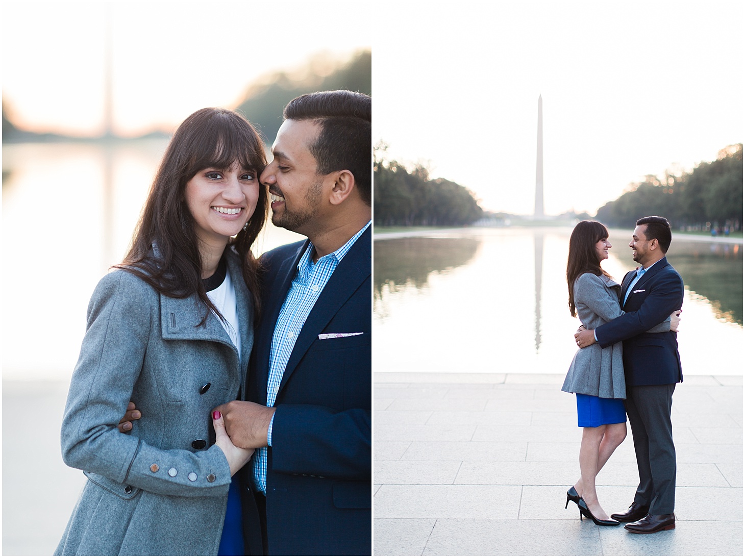 Sunrise Engagement Session at Lincoln Memorial | Colorful Fall Engagement Session in Georgetown | Sarah Bradshaw Photography