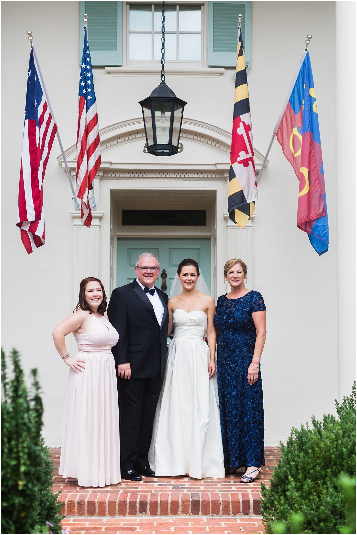 Family Portrait Outside of Family Home in Maryland | Summer Rooftop Wedding at The Capitol View at 400 | Sarah Bradshaw Photography | Washington DC Wedding Photographer