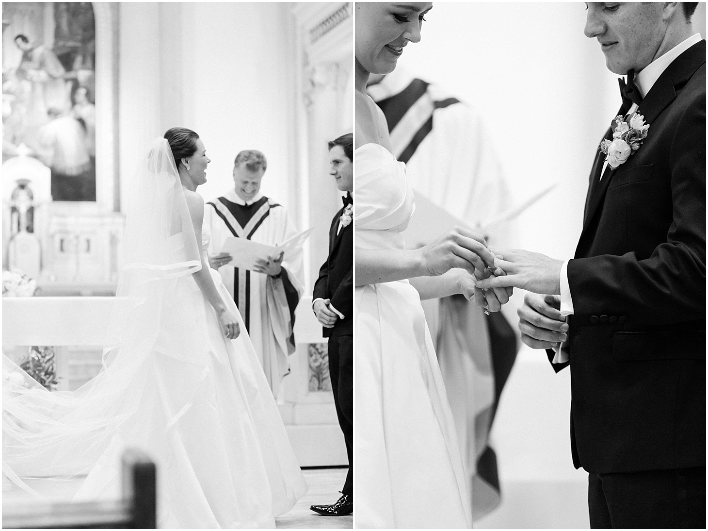 Wedding Ceremony at St. Aloysius Catholic Church | Summer Rooftop Wedding at The Capitol View at 400 | Sarah Bradshaw Photography | Washington DC Wedding Photographer