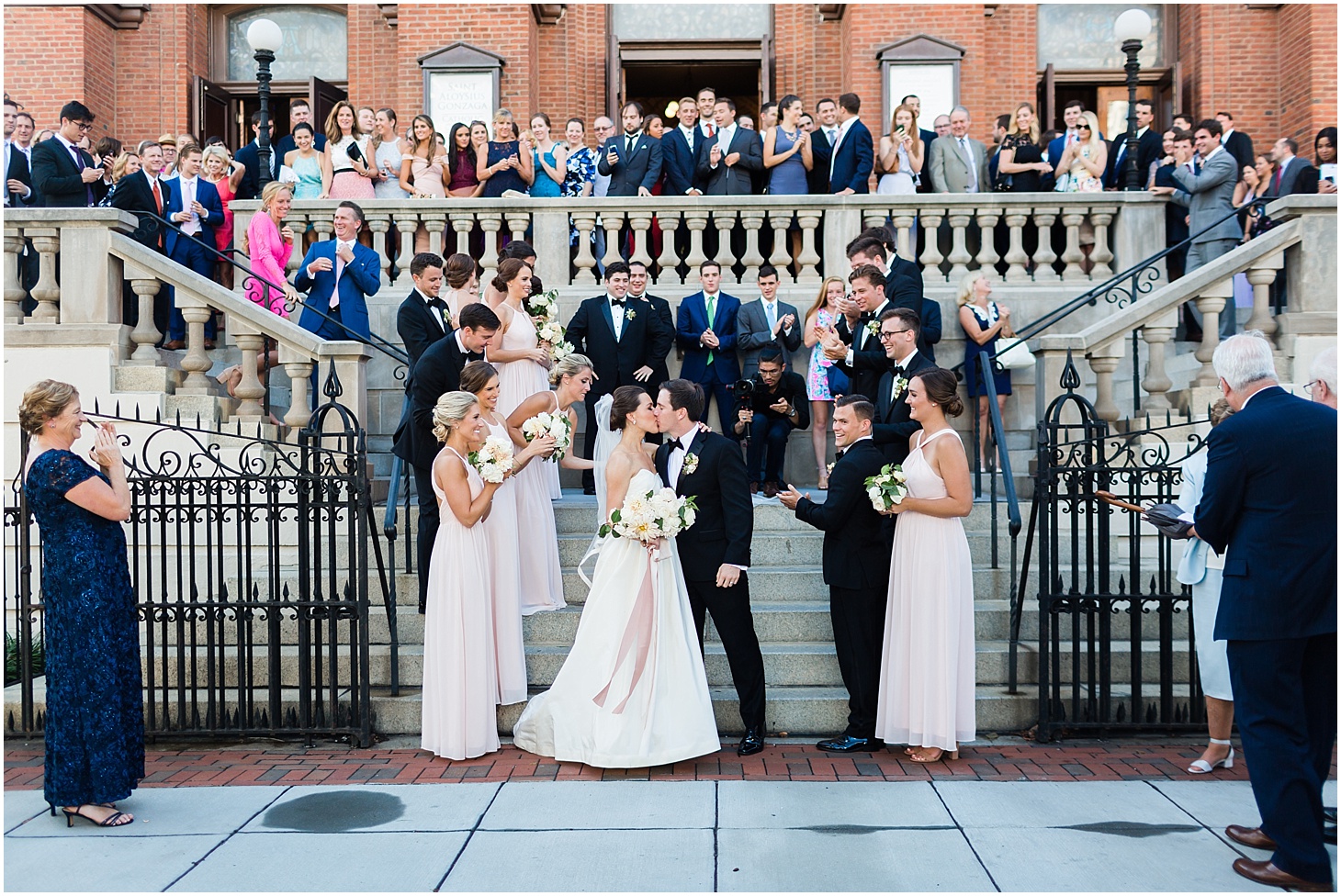Wedding Ceremony at St. Aloysius Catholic Church | Summer Rooftop Wedding at The Capitol View at 400 | Sarah Bradshaw Photography | Washington DC Wedding Photographer