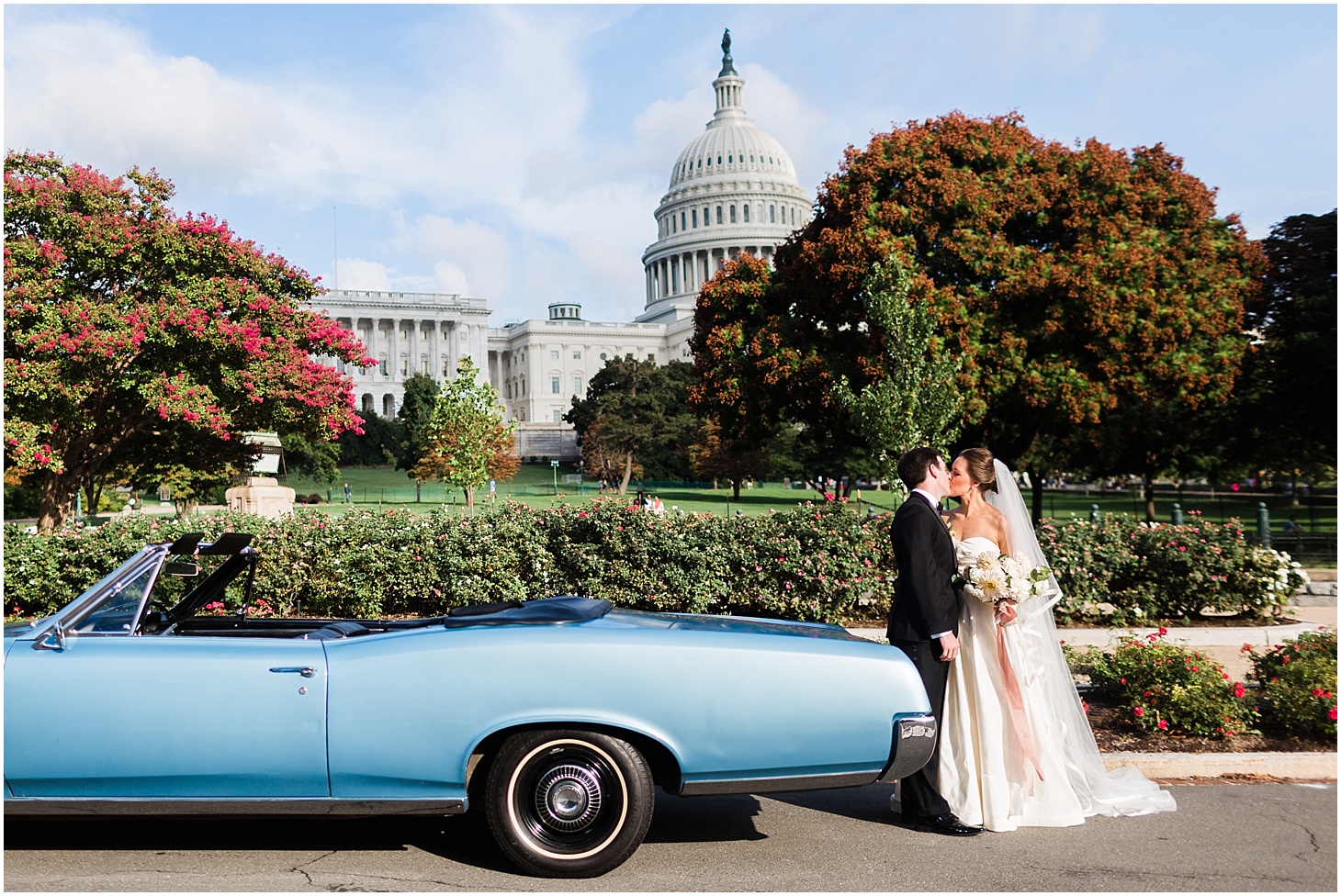 Wedding Portraits Overlooking The Capitol | Summer Rooftop Wedding at The Capitol View at 400 | Sarah Bradshaw Photography | Washington DC Wedding Photographer