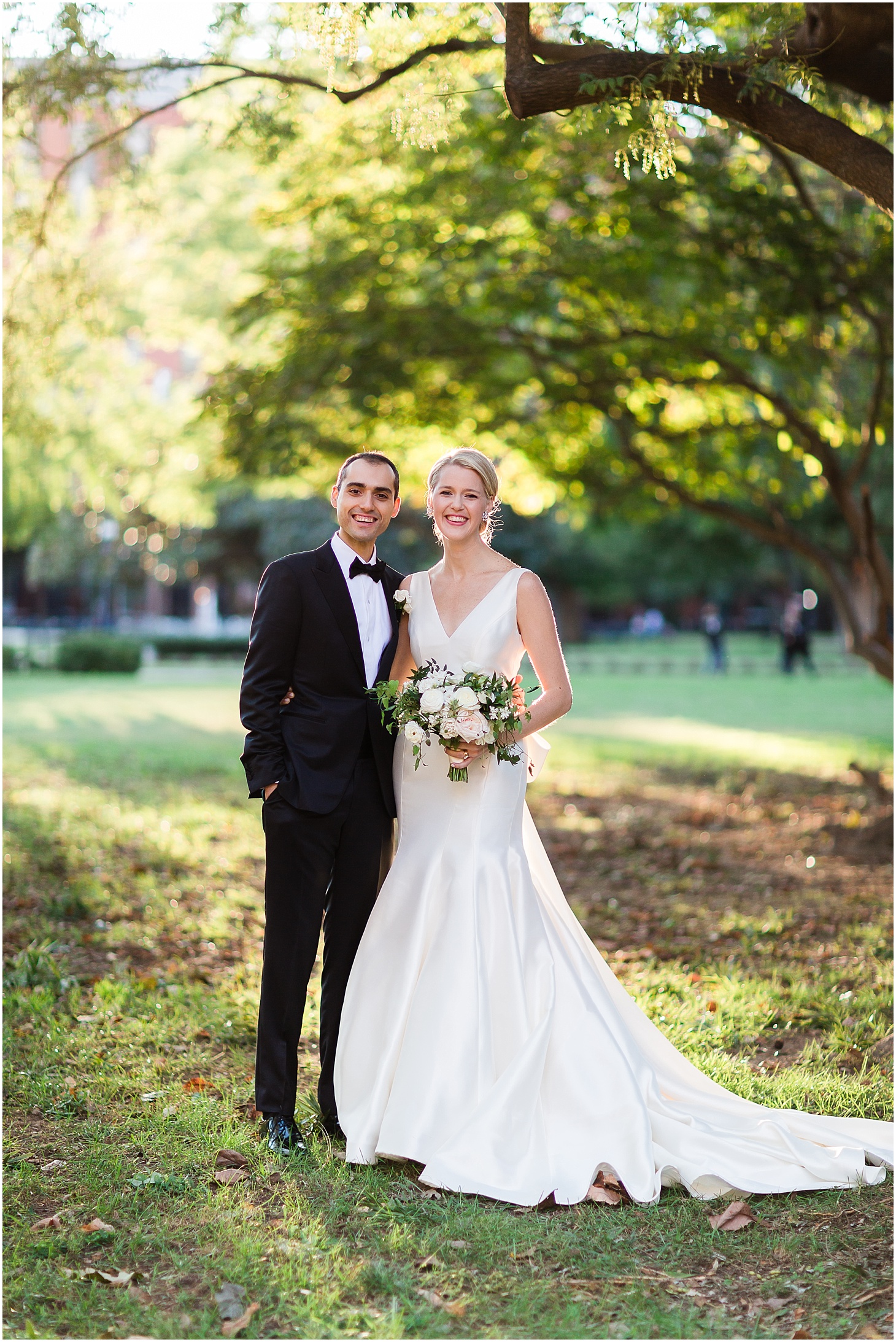 Wedding Portraits in Lafayette Park, Champagne-toned Multicultural Wedding at the Hay-Adams Hotel, Ceremony at National City Christian Church, Sarah Bradshaw Photography, DC Wedding Photographer