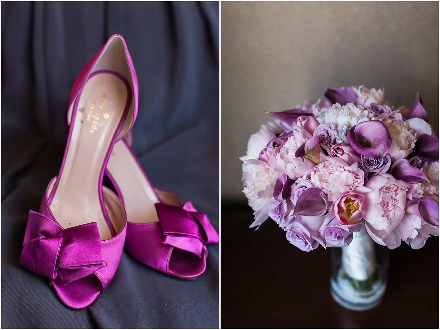 Fucshia Kate Spade Wedding Shoes and Wedding Bouquet by B Floral , Museum-Inspired Spring Wedding at National Museum of Women in the Arts, Sarah Bradshaw Photography, DC Wedding Photographer