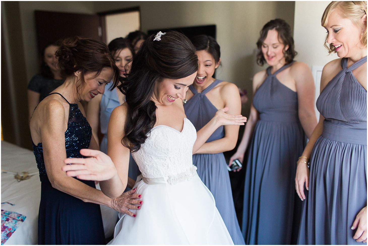 Bride Getting Ready at Grand Hyatt in Washington, DC, Museum-Inspired Spring Wedding at National Museum of Women in the Arts, Sarah Bradshaw Photography, DC Wedding Photographer