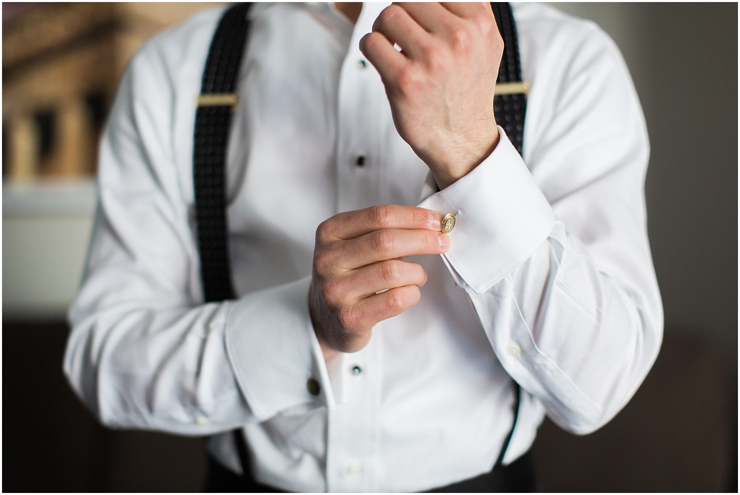 Groom Getting Ready at Grand Hyatt in Washington, DC, Museum-Inspired Spring Wedding at National Museum of Women in the Arts, Sarah Bradshaw Photography, DC Wedding Photographer