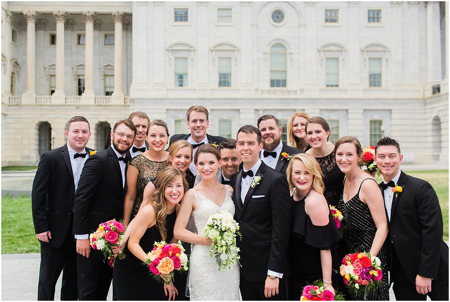 Wedding Party Portraits at Capitol, Black Tie Hay-Adams Wedding with Summer Florals, Ceremony at Capitol Hill Baptist Church, Sarah Bradshaw Photography, DC Wedding Photographer