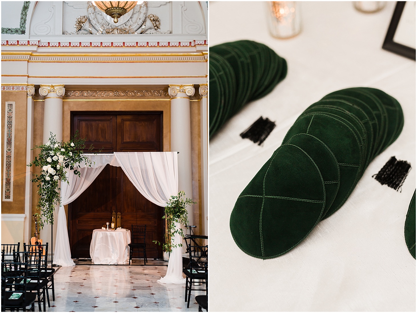 Wedding Ceremony in Presidential Suite at Union Station, Hexagon-Inspired Emerald Wedding at Union Station in Washington DC, Sarah Bradshaw Photography