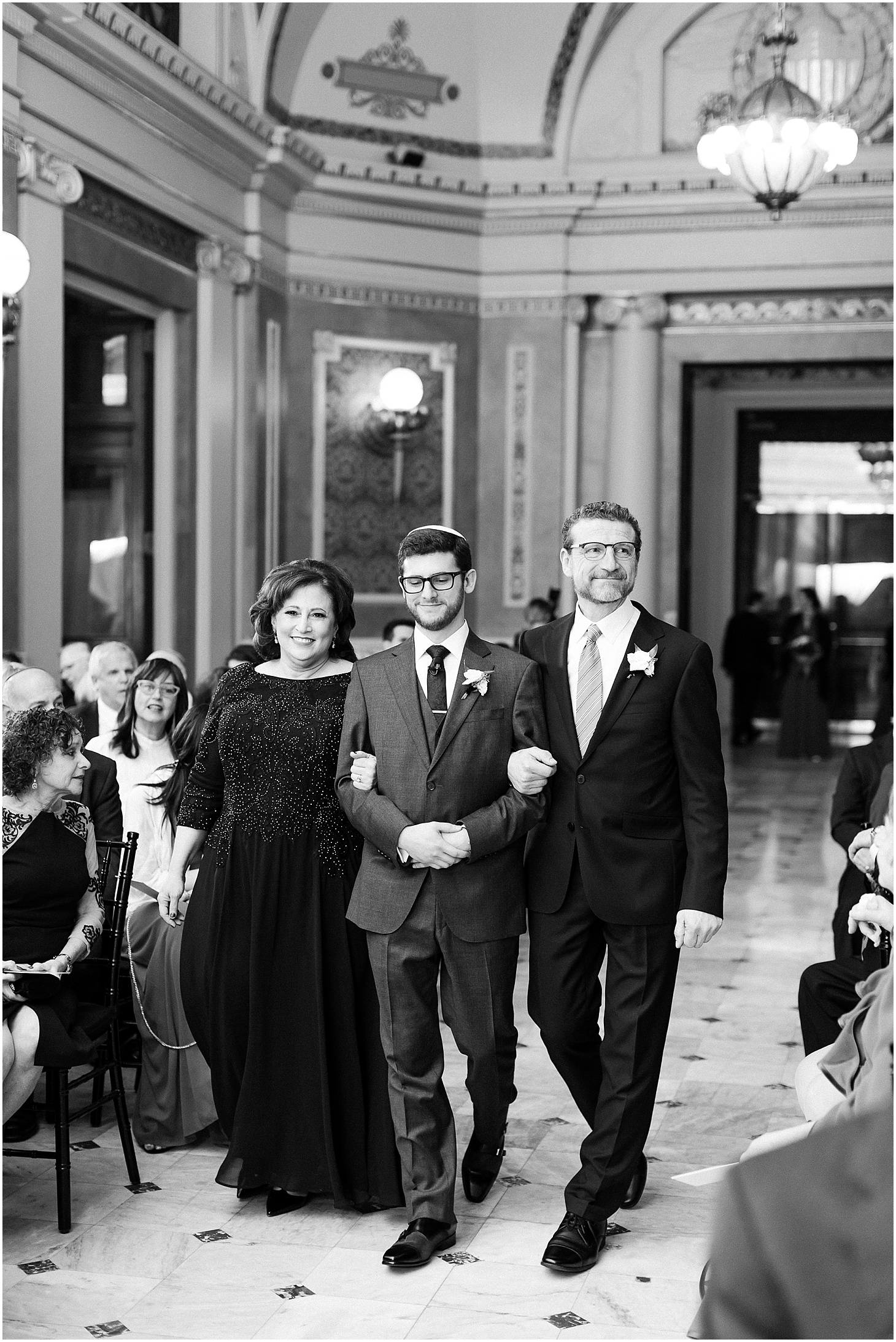 Wedding Ceremony in Presidential Suite at Union Station, Hexagon-Inspired Emerald Wedding at Union Station in Washington DC, Sarah Bradshaw Photography