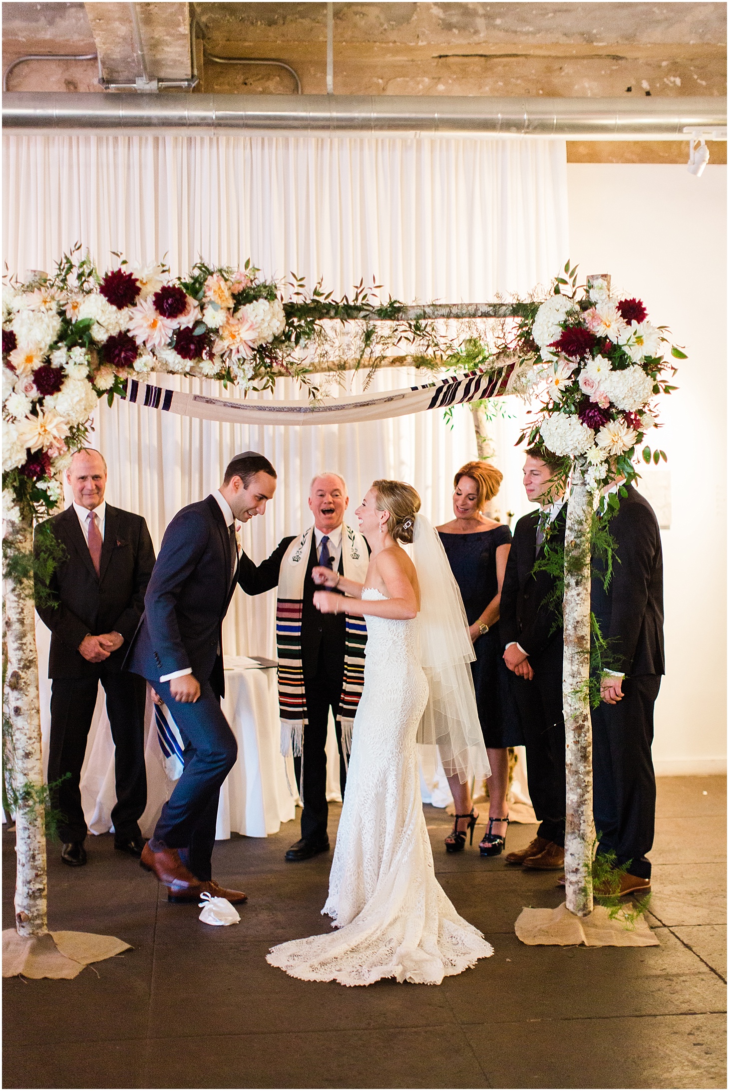 Jewish Wedding Ceremony at Long View Gallery, Industrial-Chic Wedding in DC, Sarah Bradshaw Photography, DC Wedding Photographer