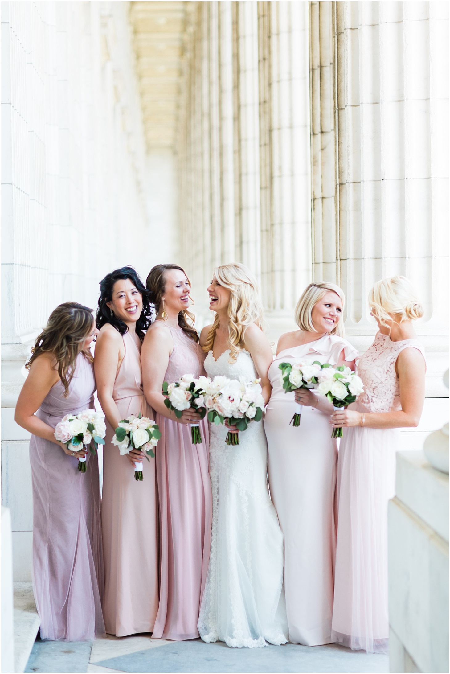 Wedding Party Portraits at US Capitol, Navy and Blush Summer Wedding at the Army and Navy Club, Ceremony at Capitol Hill Baptist Church, Sarah Bradshaw Photography, DC Wedding Photographer