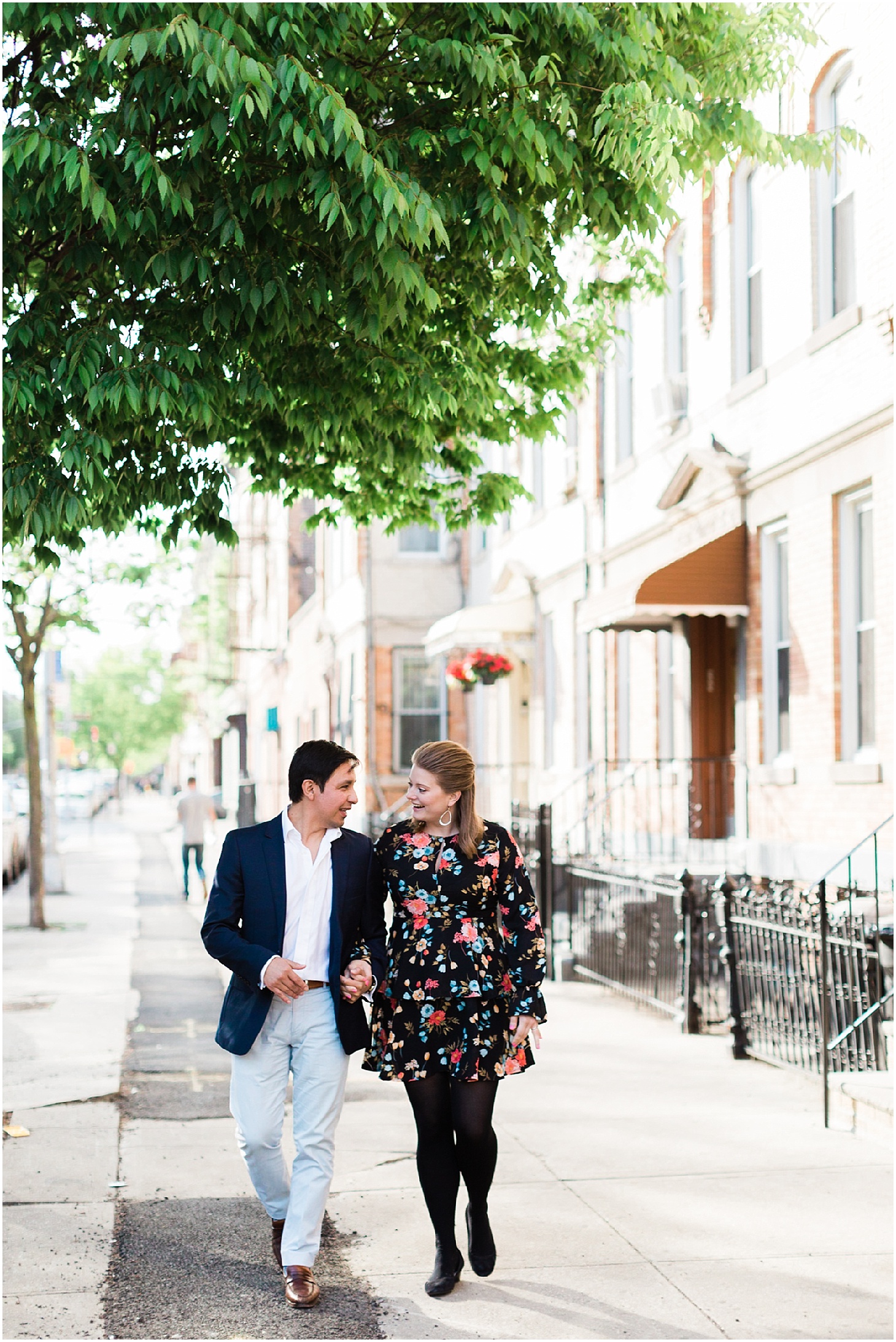 Afternoon Engagement Portraits in NYC, Springtime Engagement in Queens NYC, Sarah Bradshaw Photography