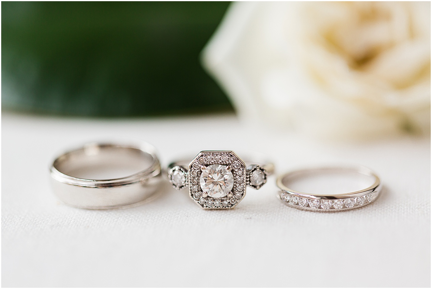 Engagement Ring and Wedding Bands from Anter Jewelry at Quirk Hotel, Ceremony at Grace and Holy Trinity Episcopal Church, Burgundy and Blush Christmas Wedding at Richmond’s Commonwealth Club, Sarah Bradshaw Photography
