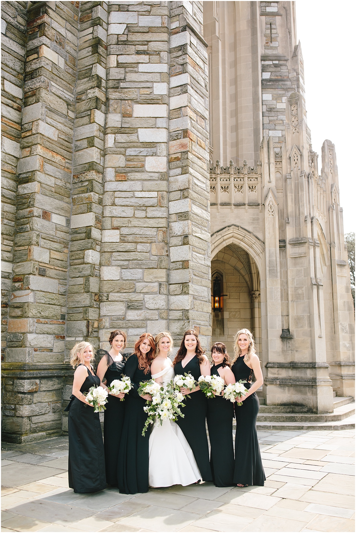 Bridal Party at the National United Methodist Church, Modern Spring Wedding at The LINE Hotel DC, Wedding Ceremony at National United Methodist Church, Sarah Bradshaw Photography, DC Wedding Photographer