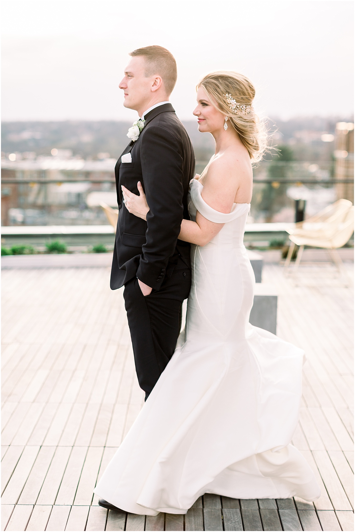 Sunset Wedding Portraits at The LINE Hotel DC, Modern Spring Wedding at The LINE Hotel DC, Wedding Ceremony at National United Methodist Church, Sarah Bradshaw Photography, DC Wedding Photographer