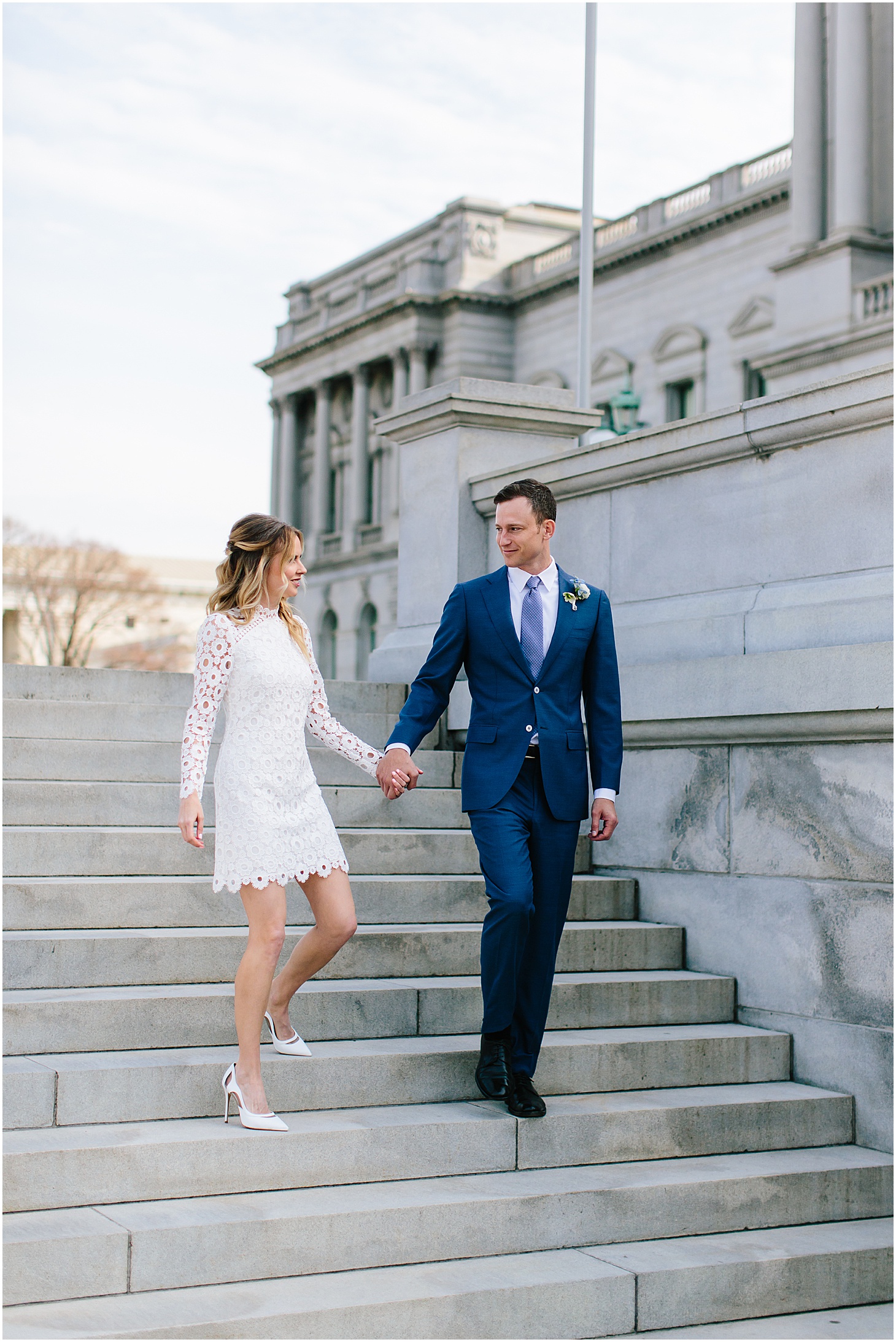 Wedding Portraits at Moultrie Courthouse, Cherry Blossom Elopement in Washington DC, Sarah Bradshaw Photography