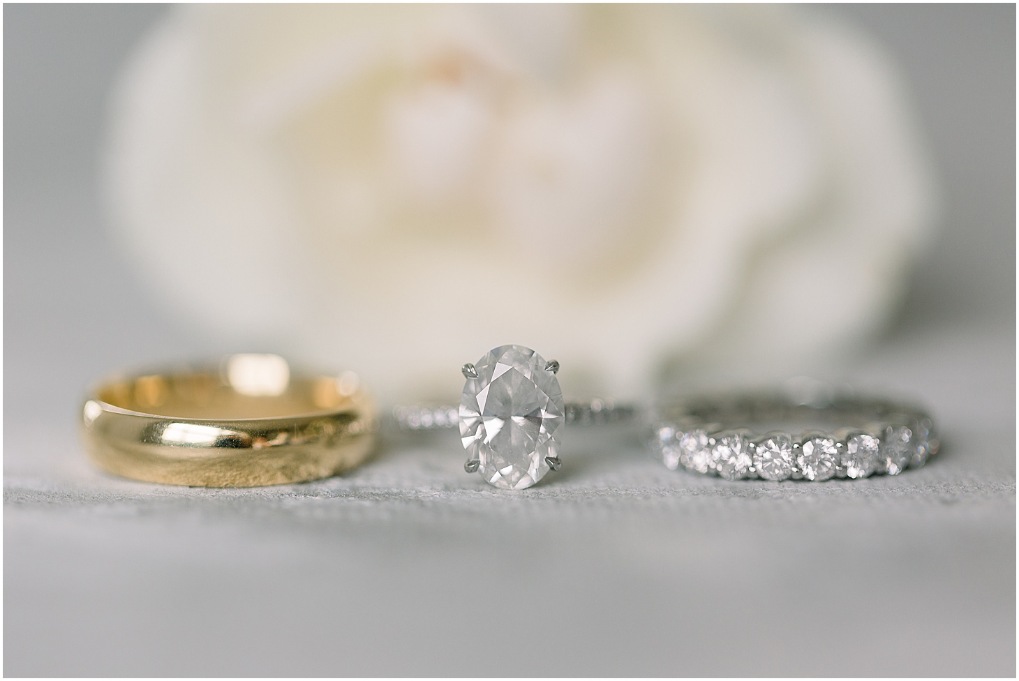 Oval Engagement Ring and Wedding Bands, Bridal Details at Inter-Continental Hotel at Navy Yards in DC, Modern Textural Spring Wedding at District Winery, Sarah Bradshaw Photography, DC Wedding Photographer