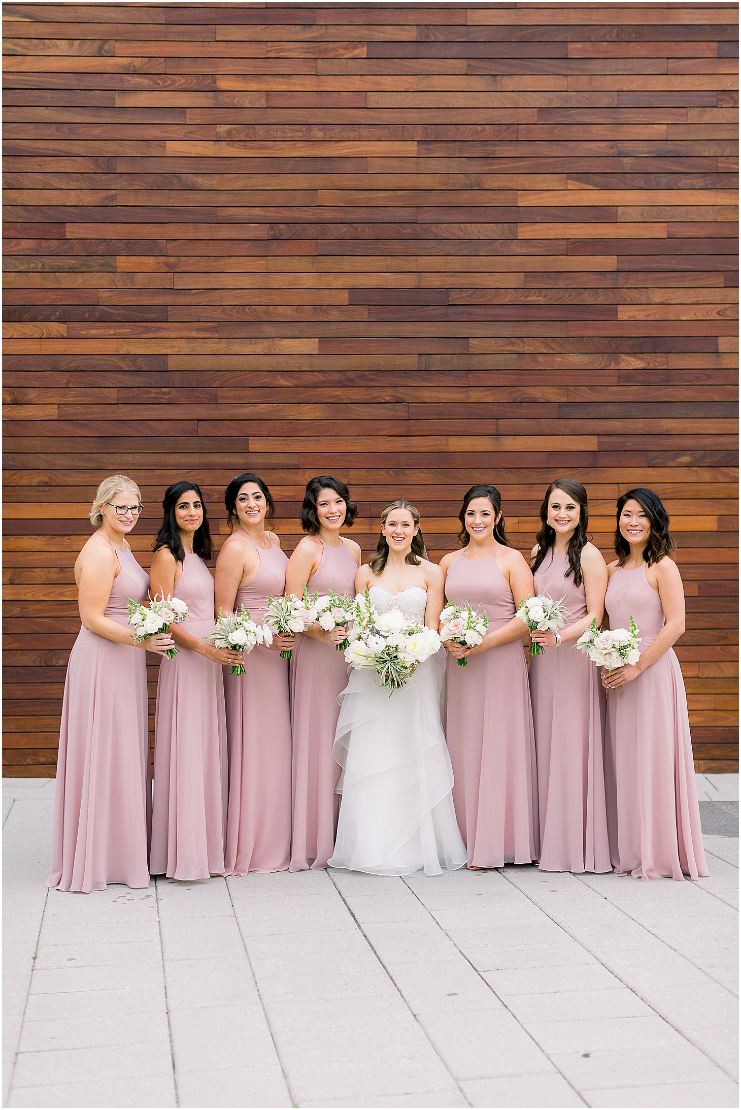 Bridal Party in Jenny Yoo at District Winery in DC,Modern Textural Spring Wedding at District Winery, Sarah Bradshaw Photography, DC Wedding Photographer