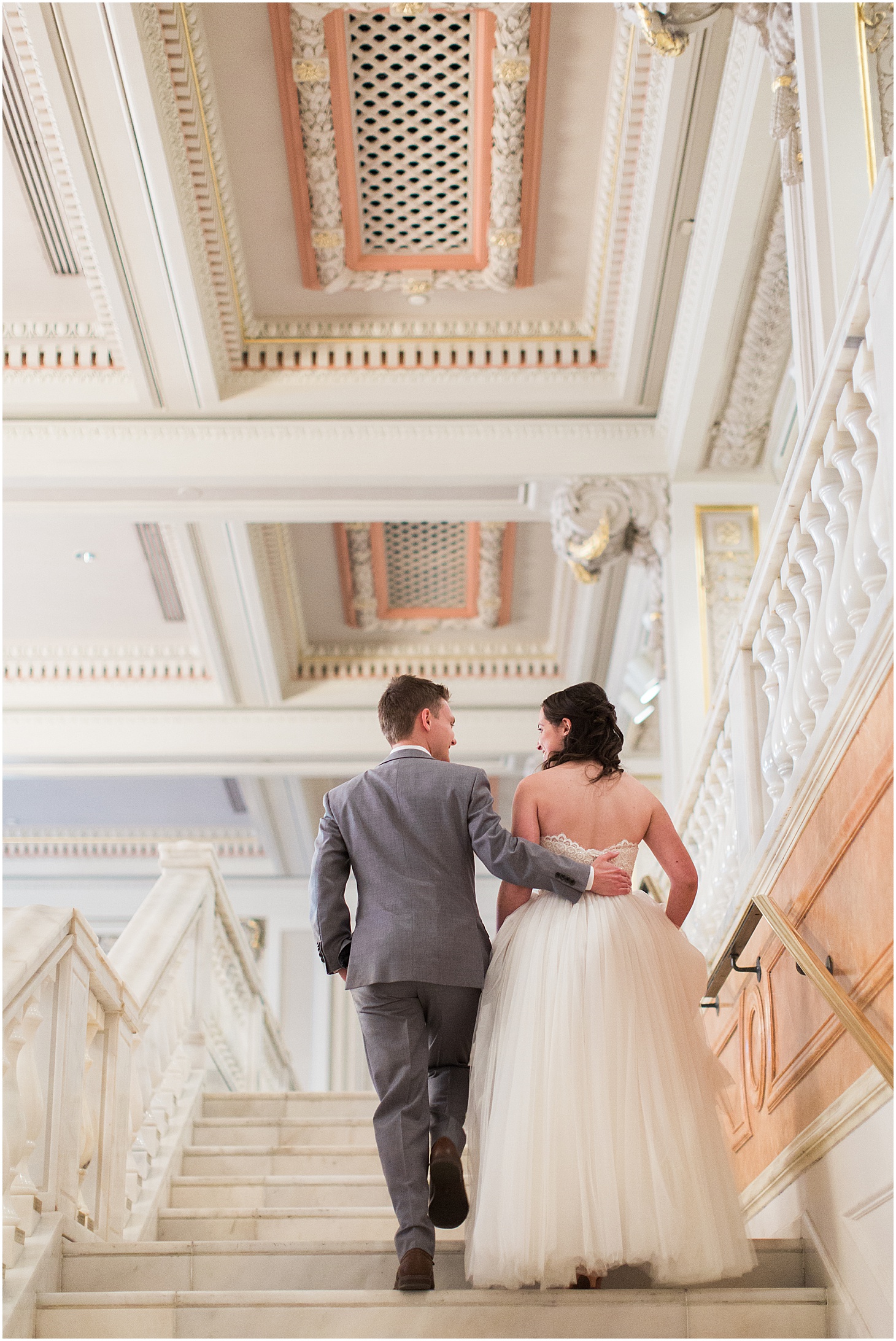 Wedding Portraits at National Museum of Women in the Arts, Kimpton Donovan Hotel, Dusty Blue and Pink Jewish Wedding at Women in the Arts, Sarah Bradshaw Photography, DC Wedding Photographer 