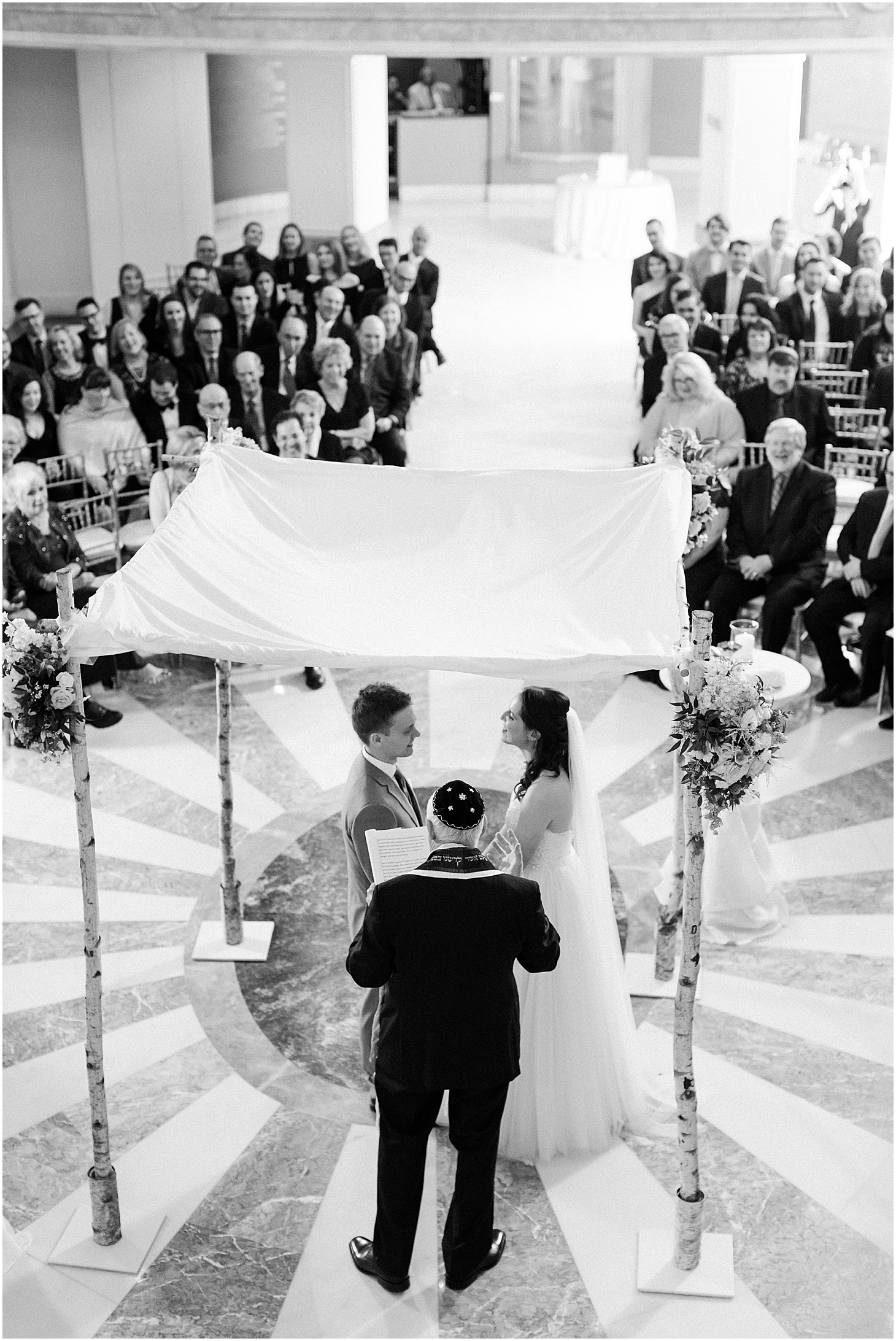 Jewish Wedding Ceremony at NMWA, Dusty Blue and Pink Jewish Wedding at Women in the Arts, Sarah Bradshaw Photography, DC Wedding Photographer 