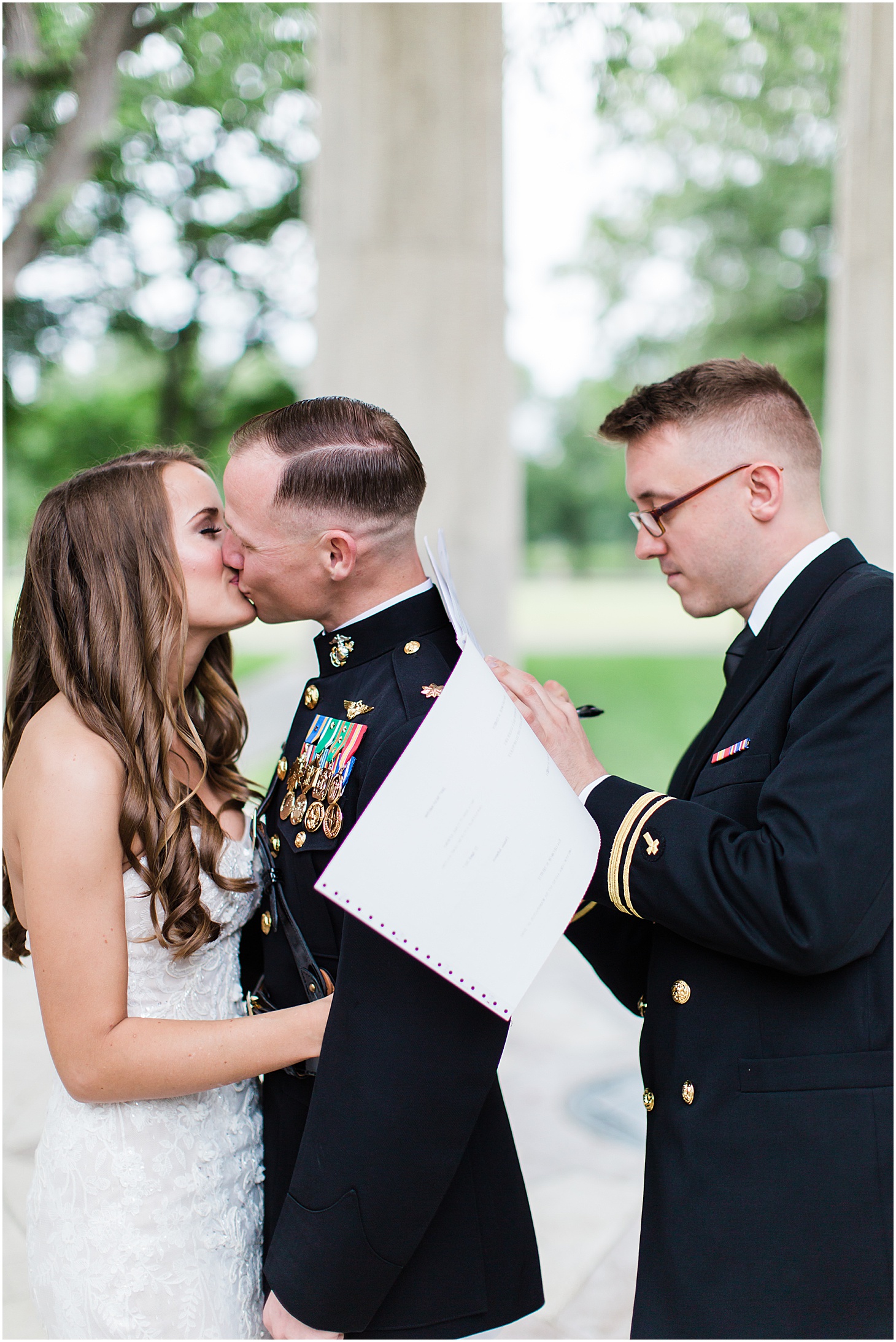 Spring Wedding Ceremony on National Mall, Intimate Military Wedding at DC War Memorial, Sarah Bradshaw Photography, DC Wedding Photographer