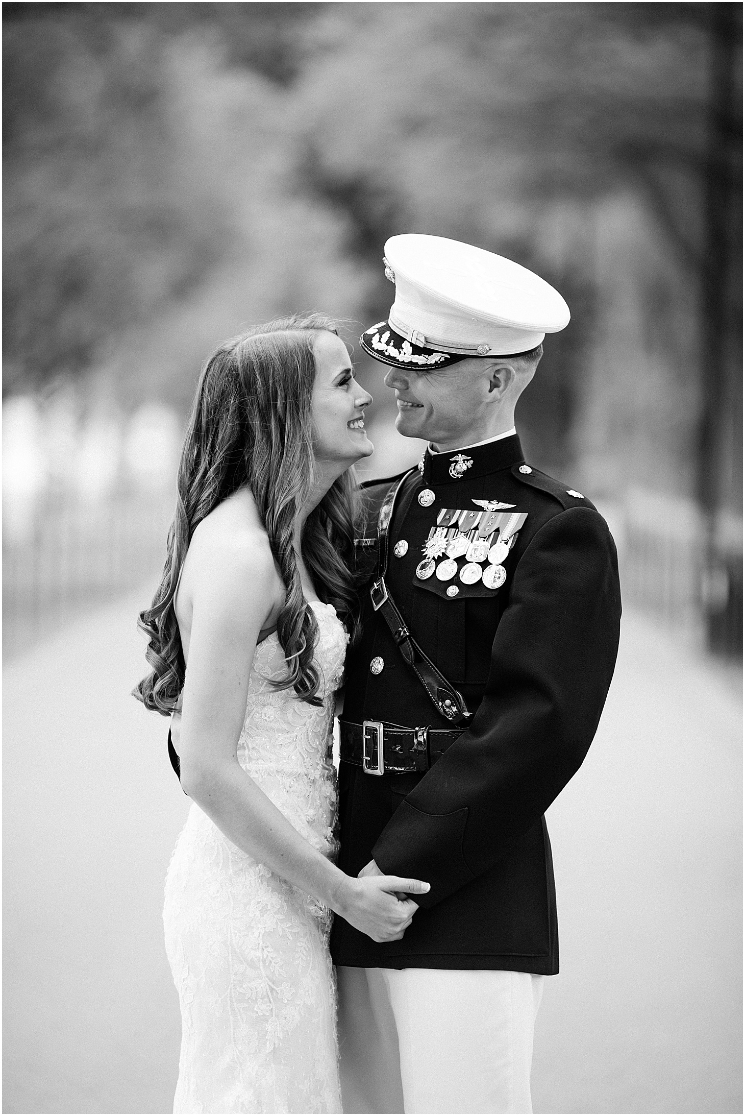 Spring Wedding Portraits on National Mall, Intimate Military Wedding at DC War Memorial, Sarah Bradshaw Photography, DC Wedding Photographer