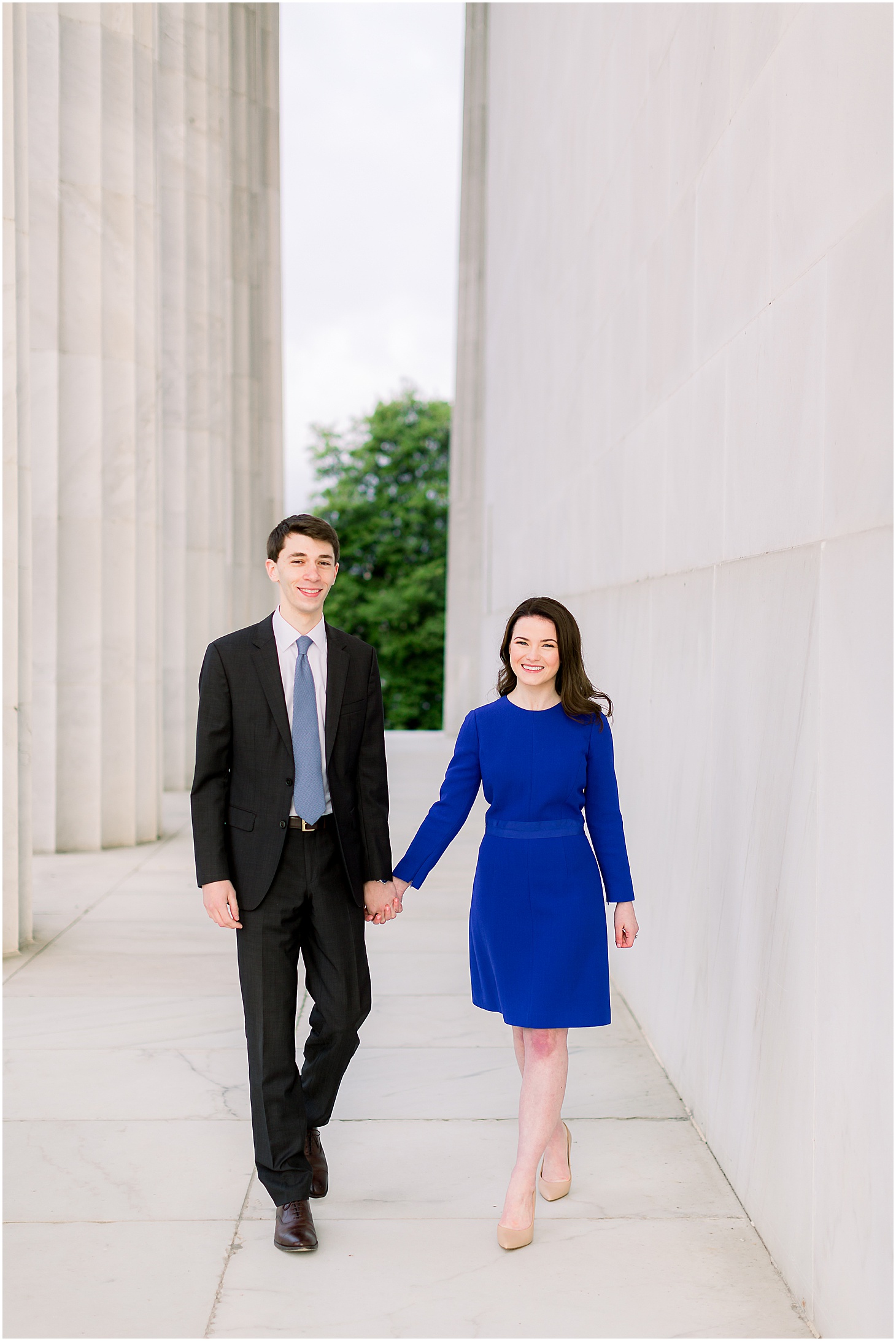 Engagement Portraits at Lincoln Memorial in DC, Spring Blooms Engagement Session at the United States Supreme Court, Sarah Bradshaw Photography, DC Engagement Photographer