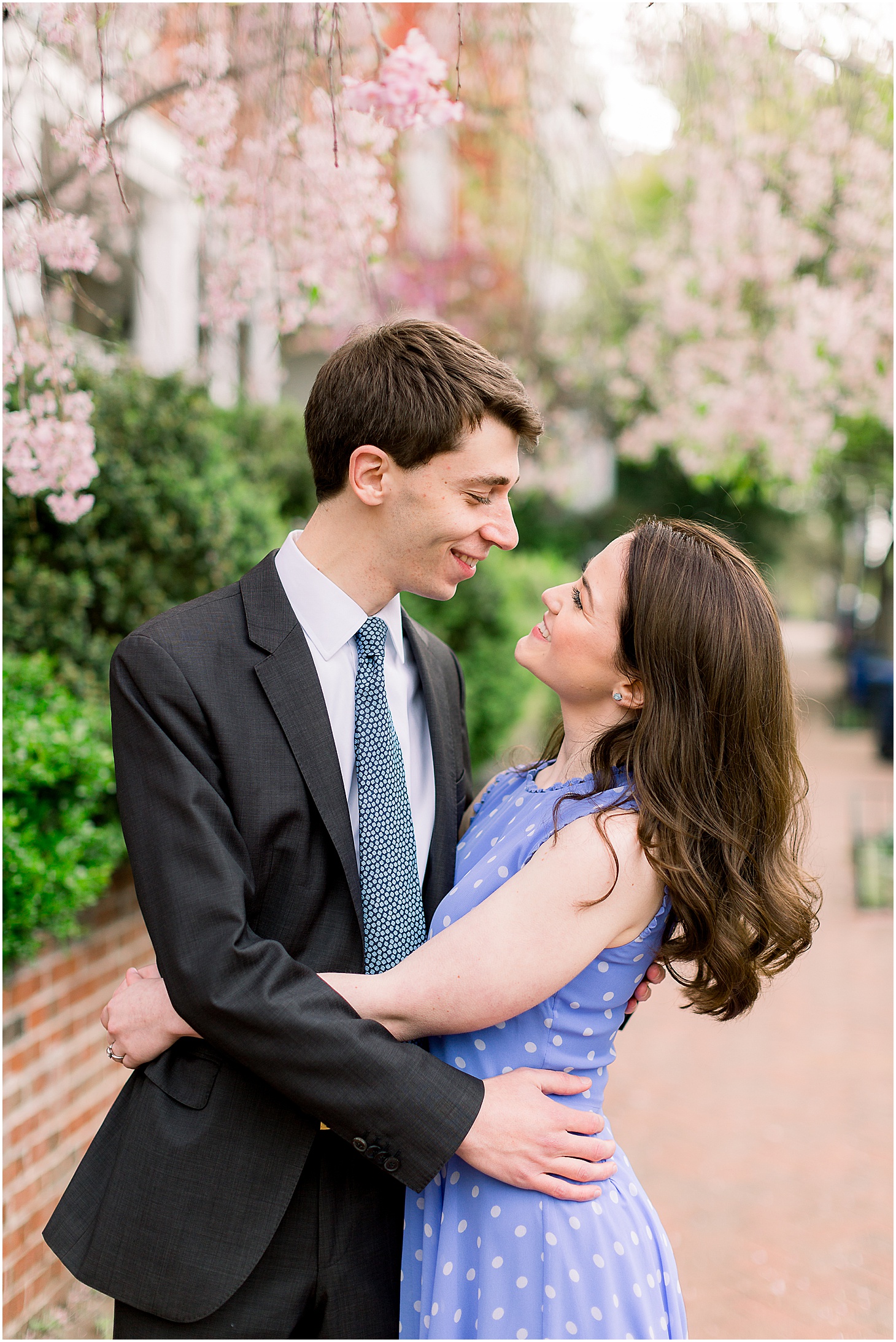 Engagement Portraits in Georgetown, Spring Blooms Engagement Session at the United States Supreme Court, Sarah Bradshaw Photography, DC Engagement Photographer