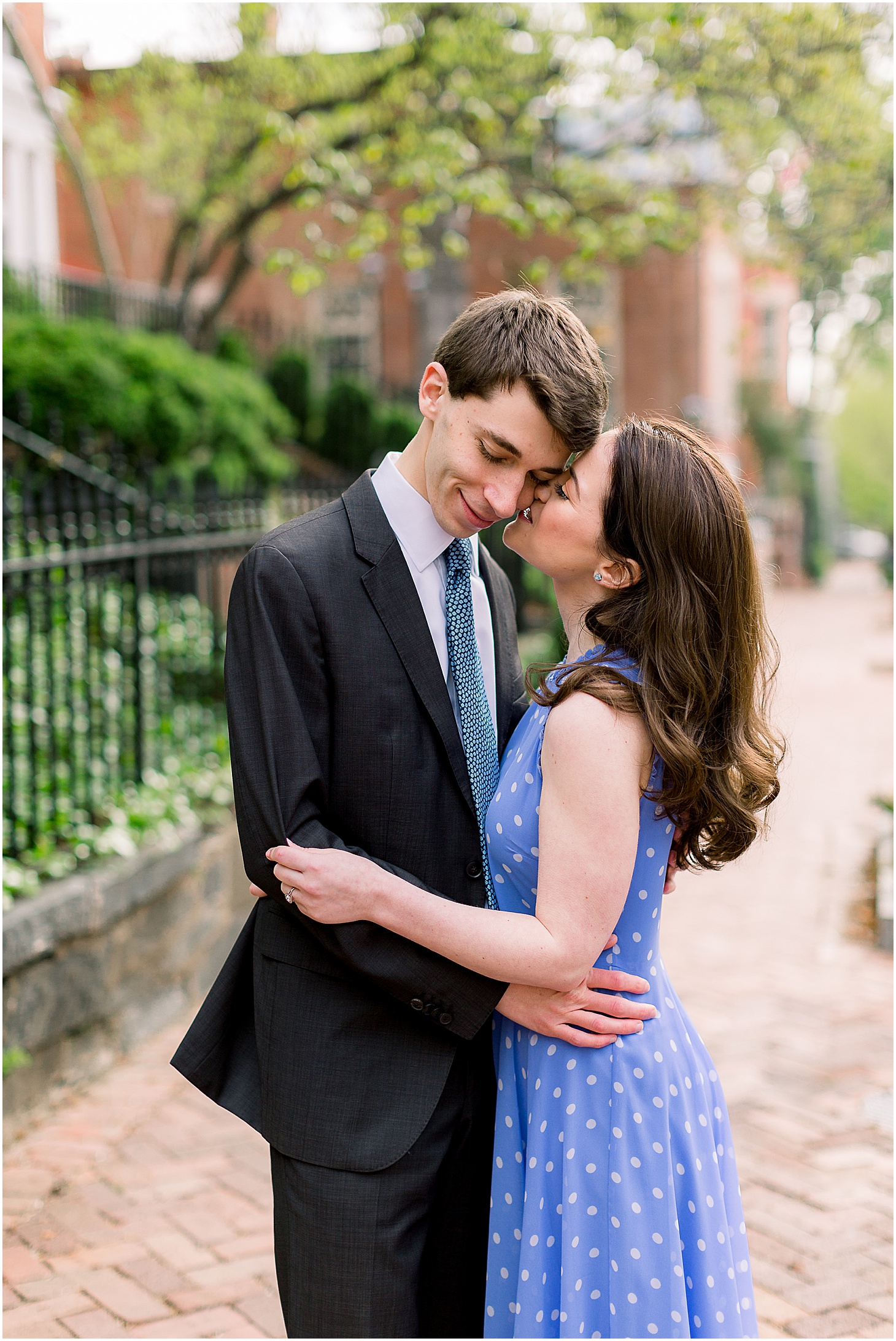 Engagement Portraits in Georgetown, Spring Blooms Engagement Session at the United States Supreme Court, Sarah Bradshaw Photography, DC Engagement Photographer