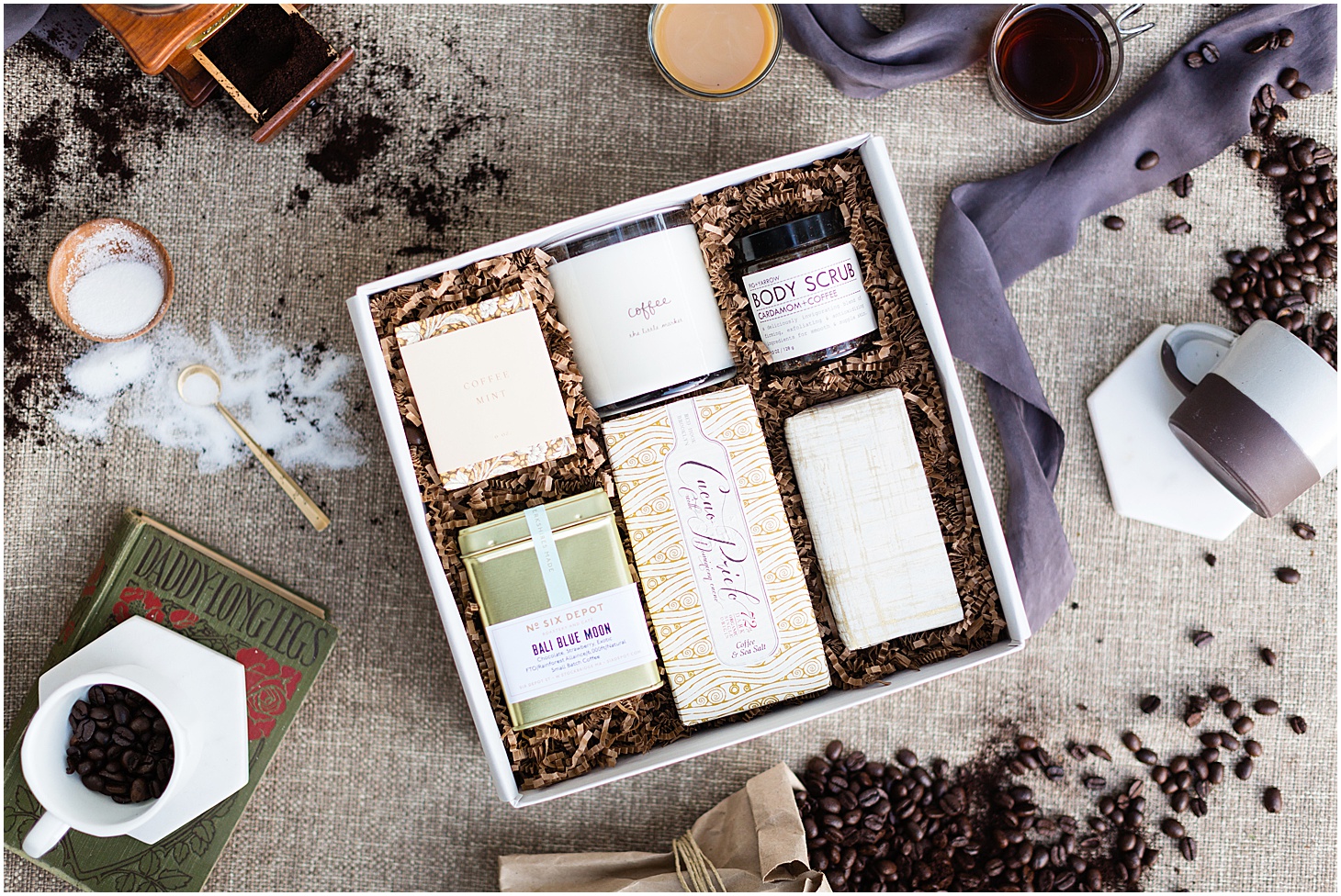 Coffee Lover Gift Inspiration | Teak & Twine Custom Gift Boxes | Sarah Bradshaw Photography | DC Wedding Photographer