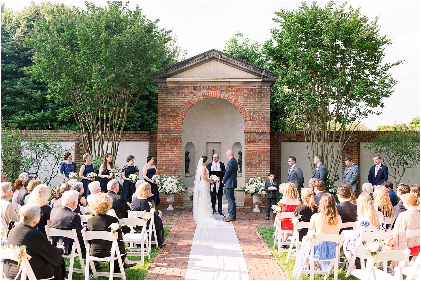 Spring Garden Wedding Ceremony, Romantic Spring Wedding at Dumbarton House Gardens, Sarah Bradshaw Photography, DC Wedding Photographer