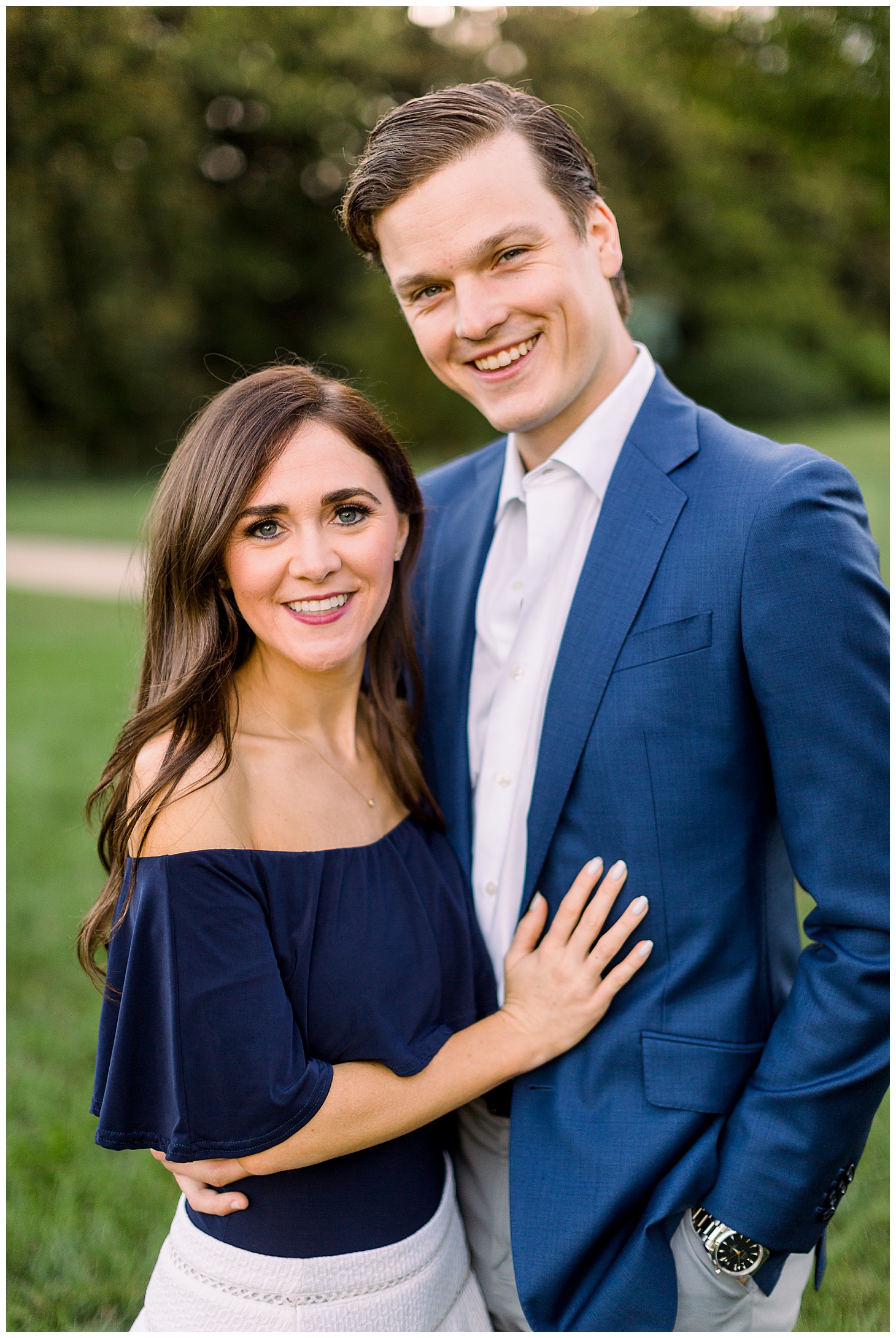 Preppy Morning Engagement Session with Golden Light by Sarah Bradshaw Photography