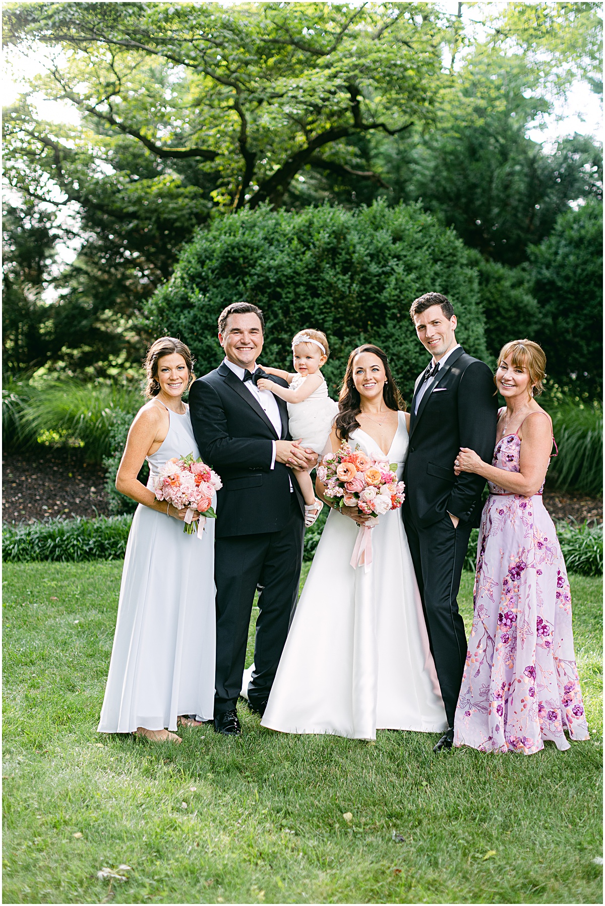 Family portraits. Joyful summer wedding at the Inn at Willow Grove by Sarah Bradshaw. Planning by Kelley Cannon Events.