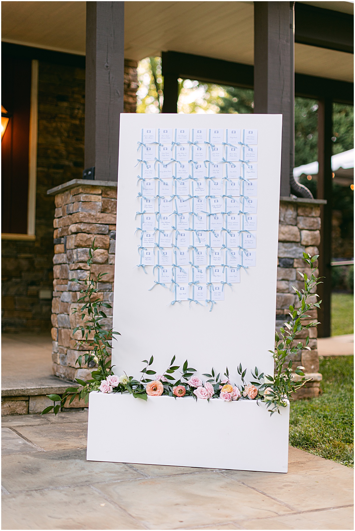 Seating Chart. Joyful summer wedding at the Inn at Willow Grove by Sarah Bradshaw. Planning by Kelley Cannon Events.