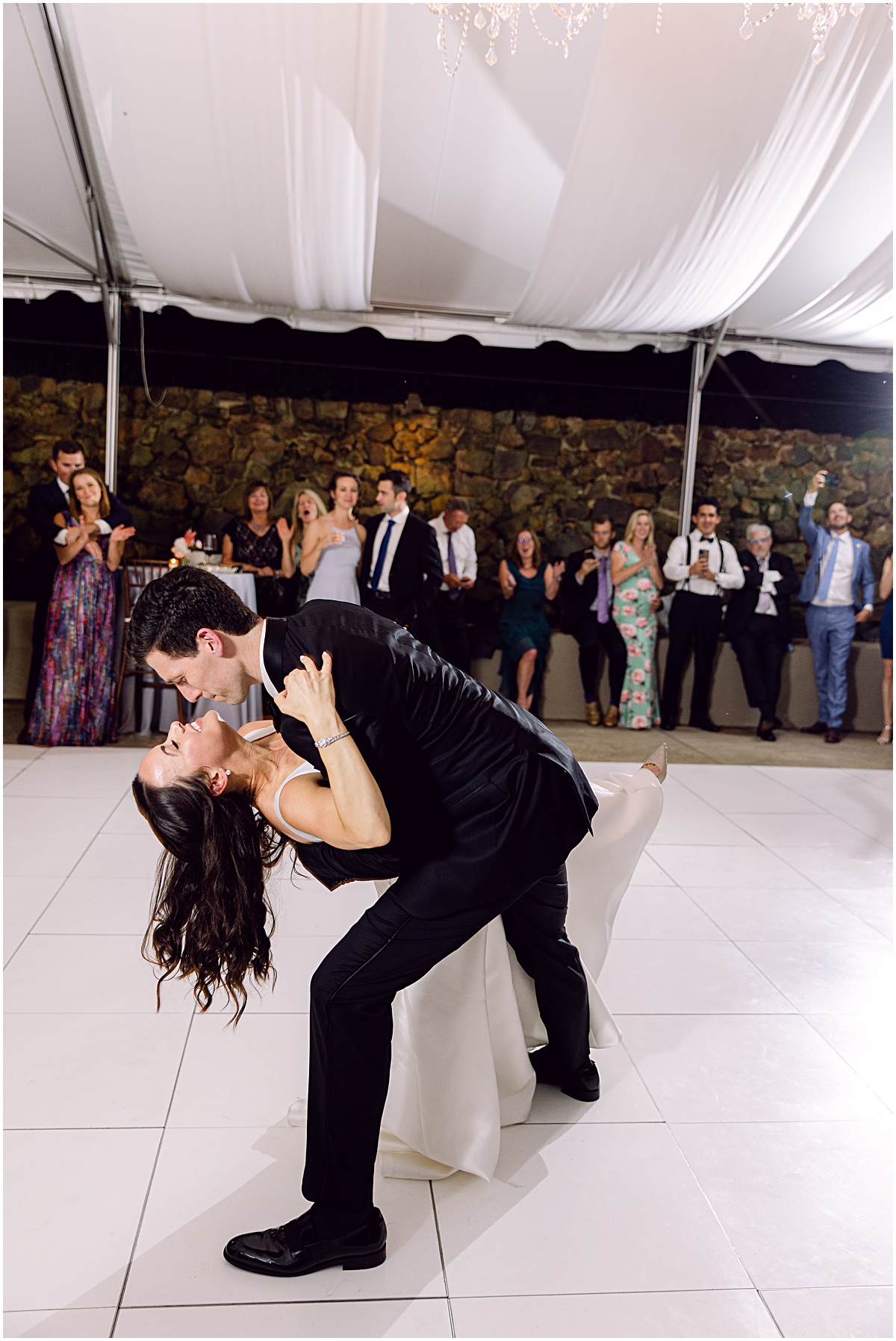 First dance. Joyful summer wedding at the Inn at Willow Grove by Sarah Bradshaw. Planning by Kelley Cannon Events.