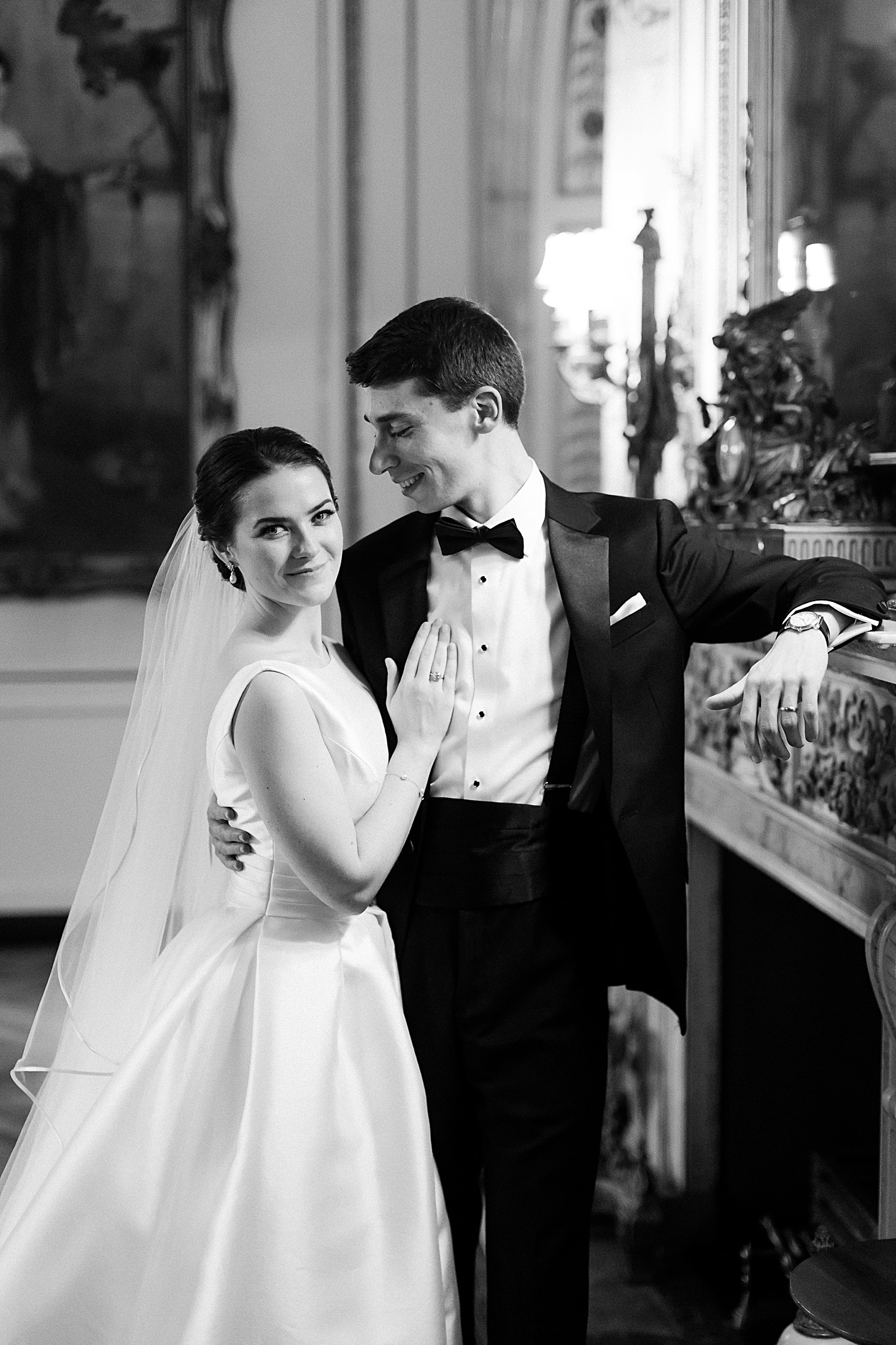 Intimate portrait at Anderson House Wedding by Sarah Bradshaw