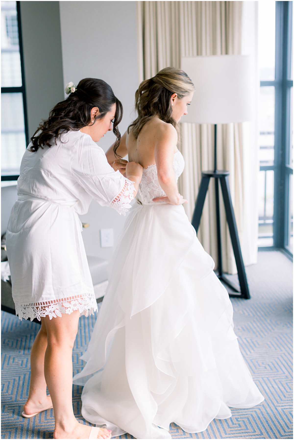 Bride getting ready at The Wharf InterContinental |  | The 10 Best DC Hotels for  Getting Ready on Your Wedding Day