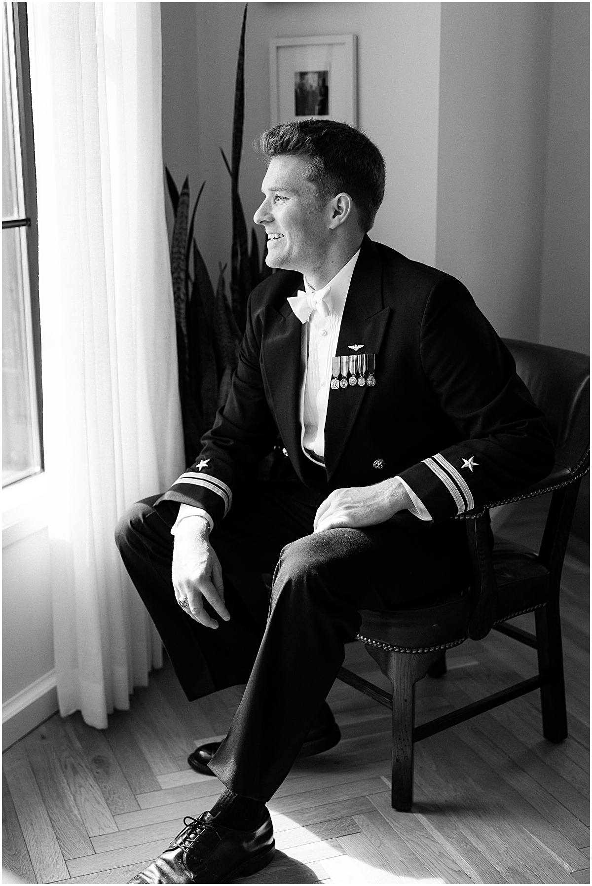 Navy pilot groom getting ready at The LINE DC |  | The 10 Best DC Hotels for  Getting Ready on Your Wedding Day