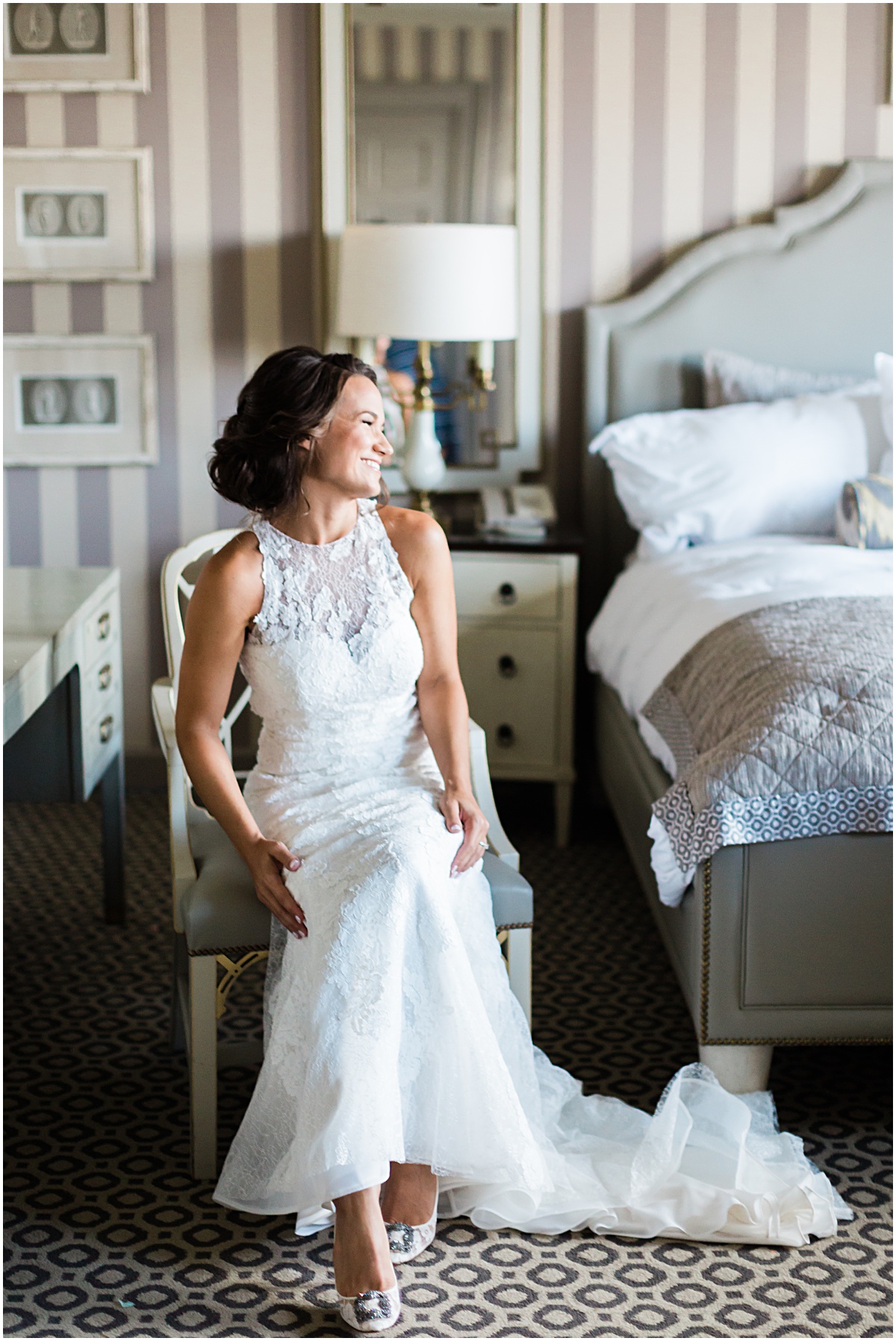 Bride in wedding dress at The Madison Hotel DC |  | The 10 Best DC Hotels for  Getting Ready on Your Wedding Day