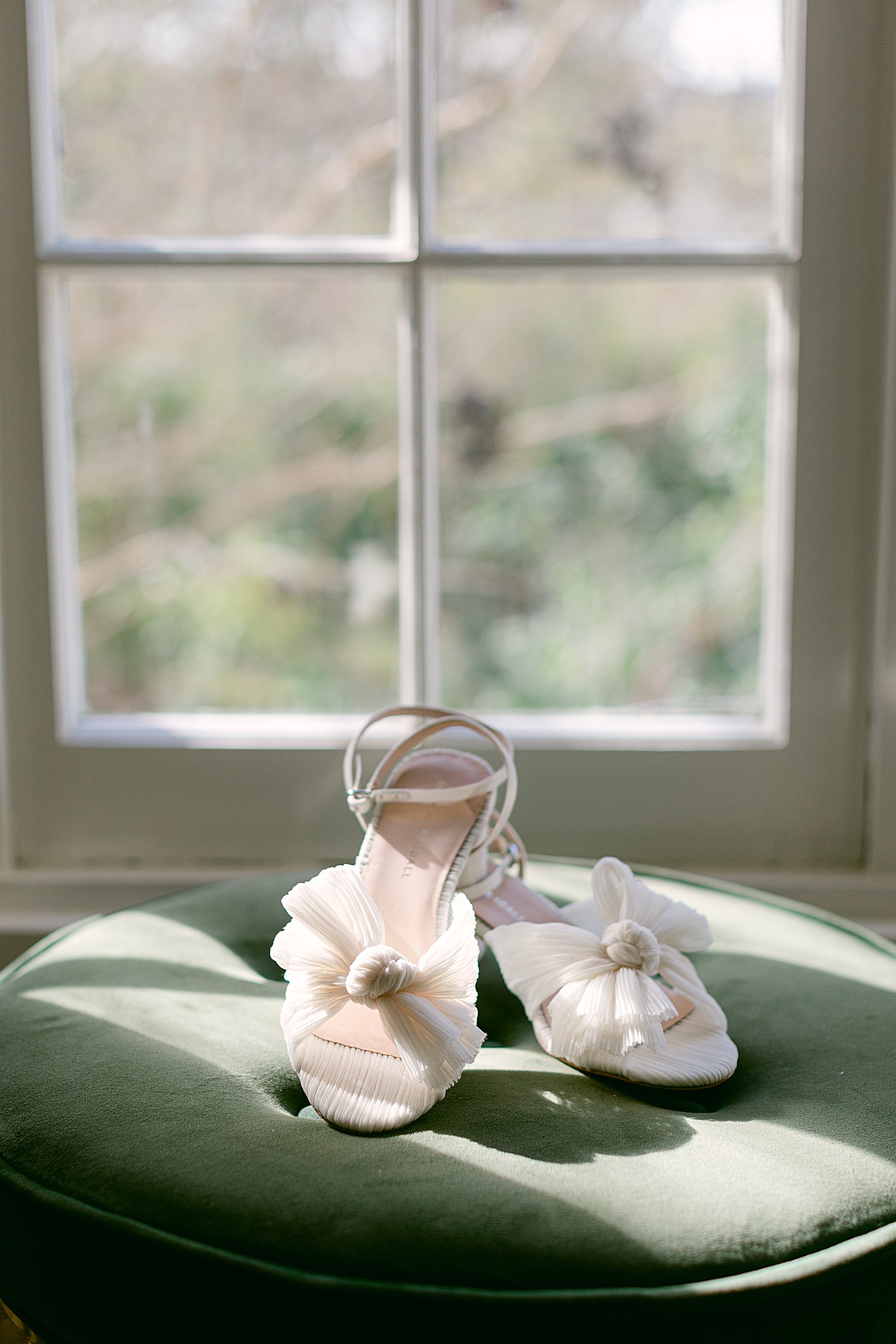 Loeffler Randall wedding shoes at The Clifton Charlottesville by Sarah Bradshaw Photography