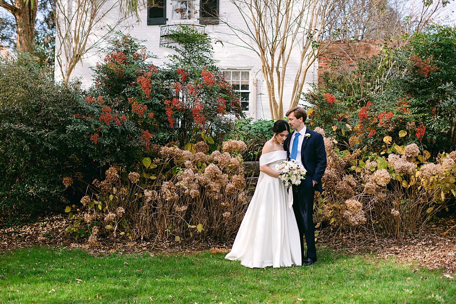 Secret garden portraits at wedding at The Clifton Charlottesville by Sarah Bradshaw Photography
