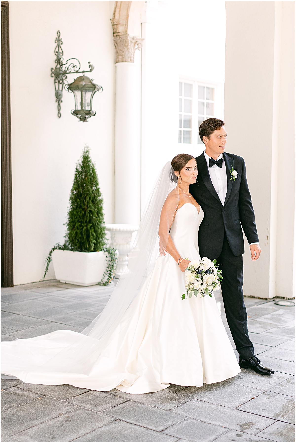 Bride & groom  at Congressional Country Club wedding by Sarah Bradshaw