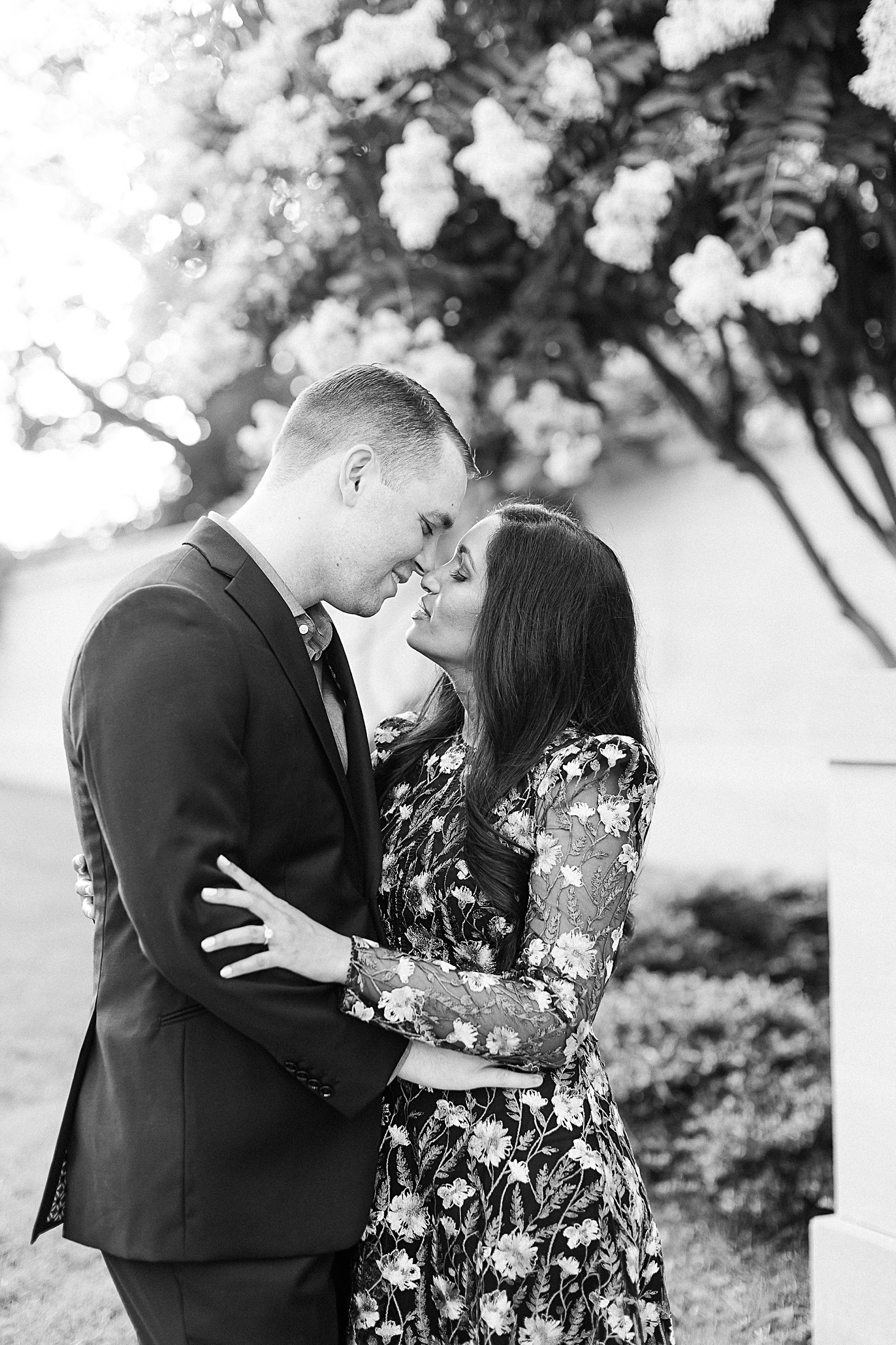 Black & White mixed couple  engagement portraits at National Gallery of Art by Sarah Bradshaw Photography