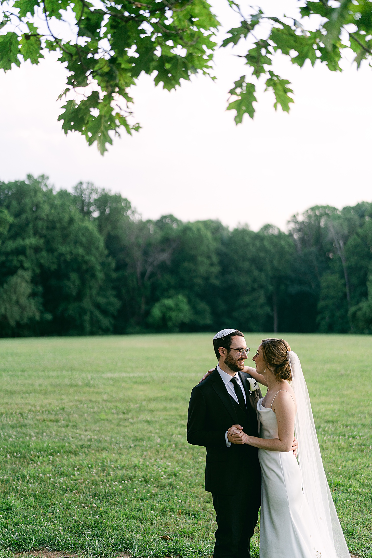 Just married portrait  | Modern Music-Inspired Jewish Wedding at Private Estate by Sarah Bradshaw