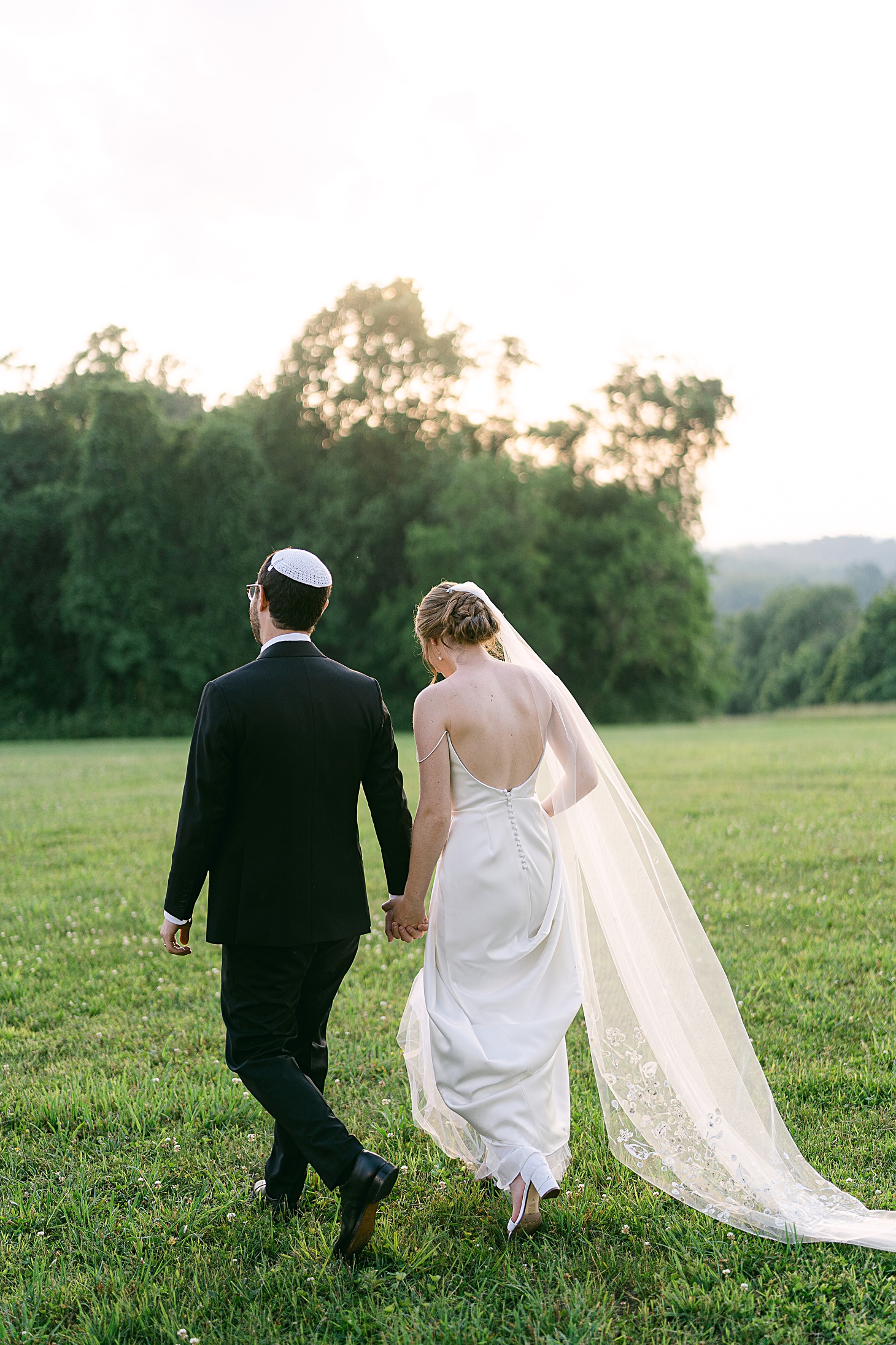 Golden hour bride & groom  | Modern Music-Inspired Jewish Wedding at Private Estate by Sarah Bradshaw