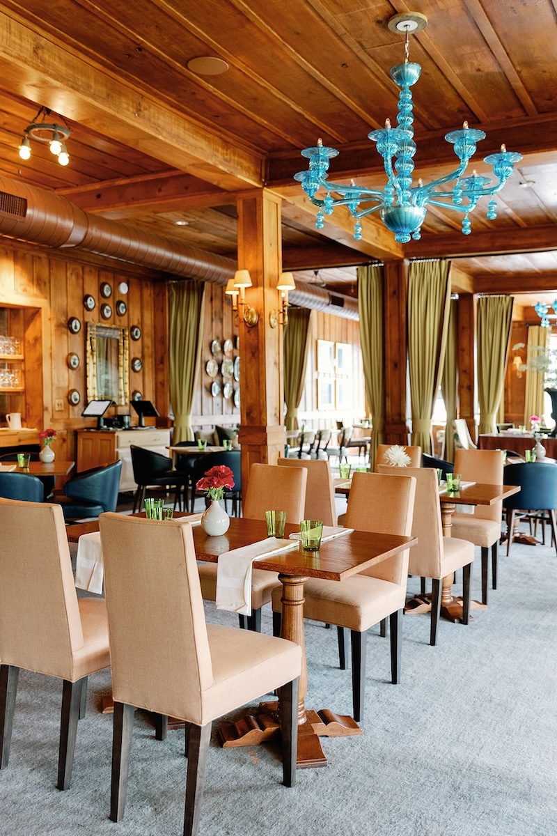 elegant rustic chic dining space in mountain lodge. High Hampton in North Carolina, Sarah Bradshaw Photography